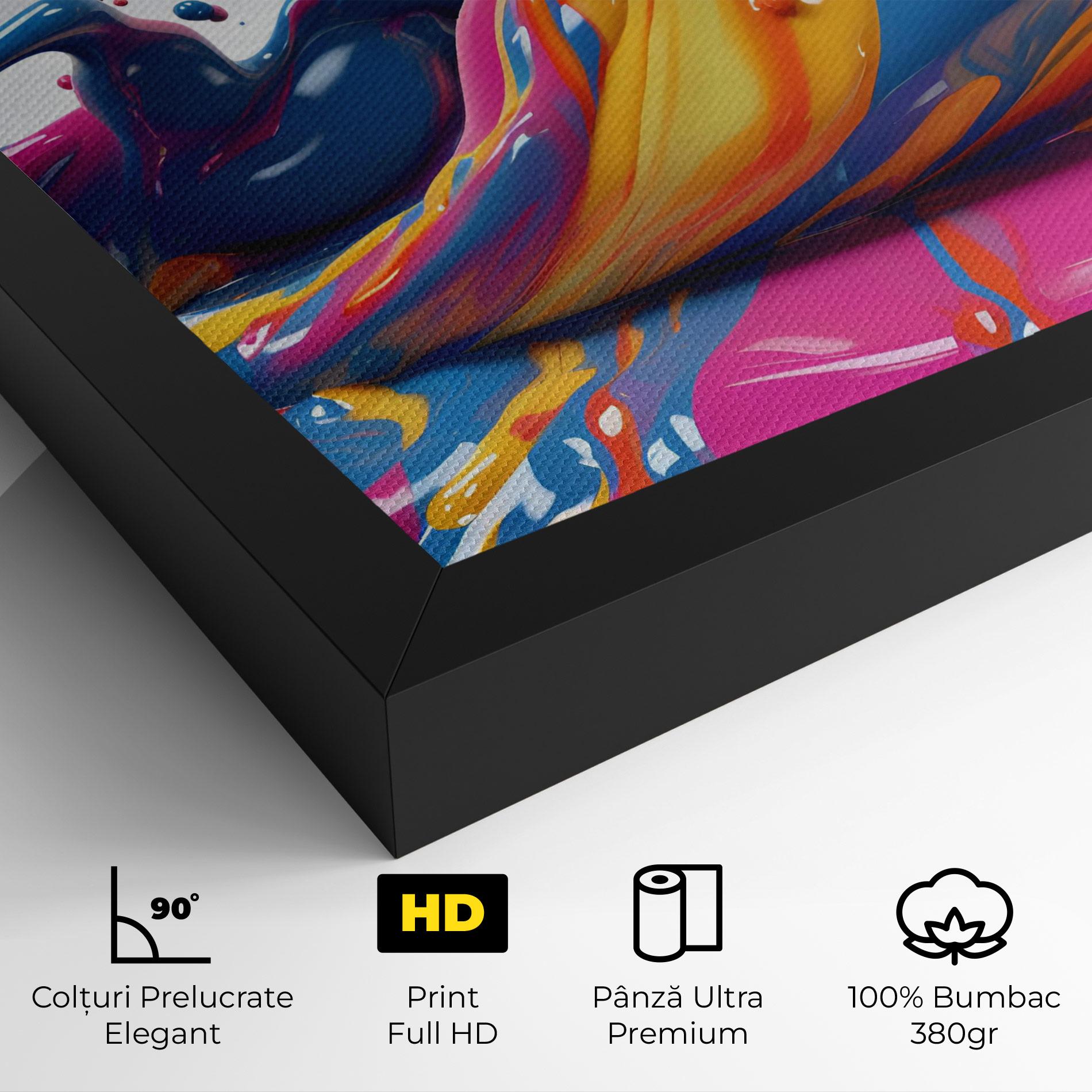 Tablou Canvas Colorful Liquid Yellow Splash mockup 4