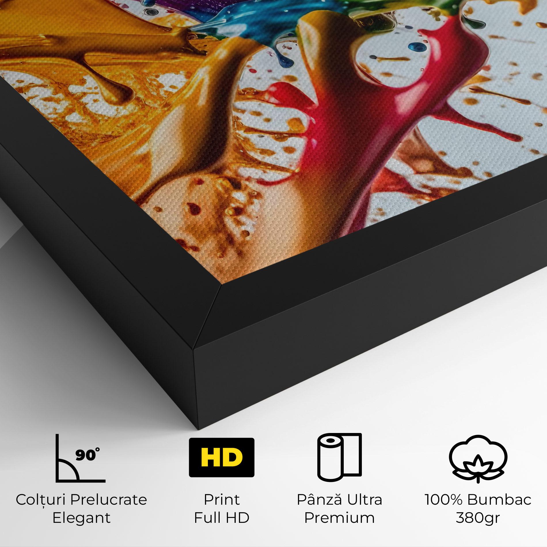Tablou Canvas Colorful Yellow Rainbow mockup 4