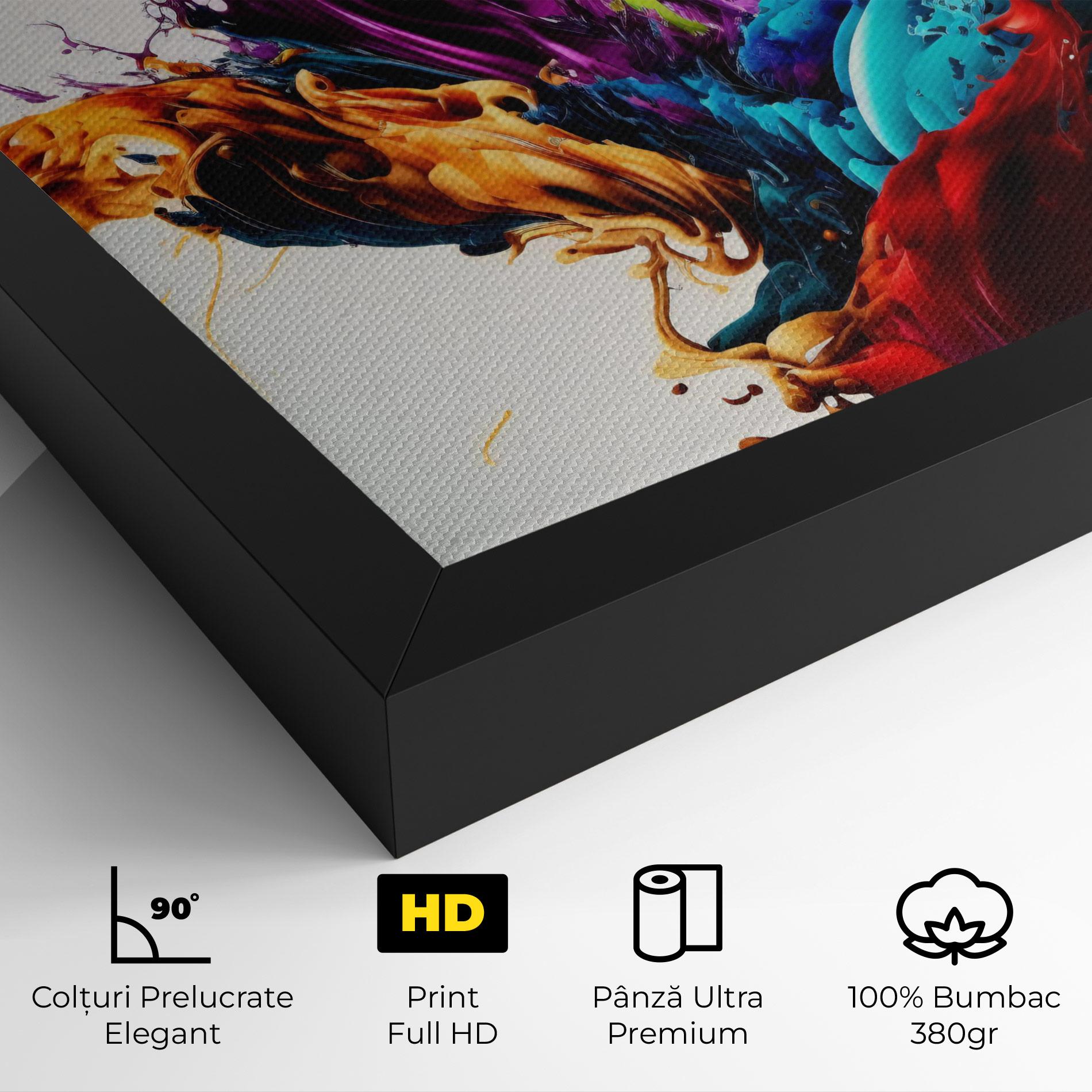 Tablou Canvas Dark Purple Splash mockup 4