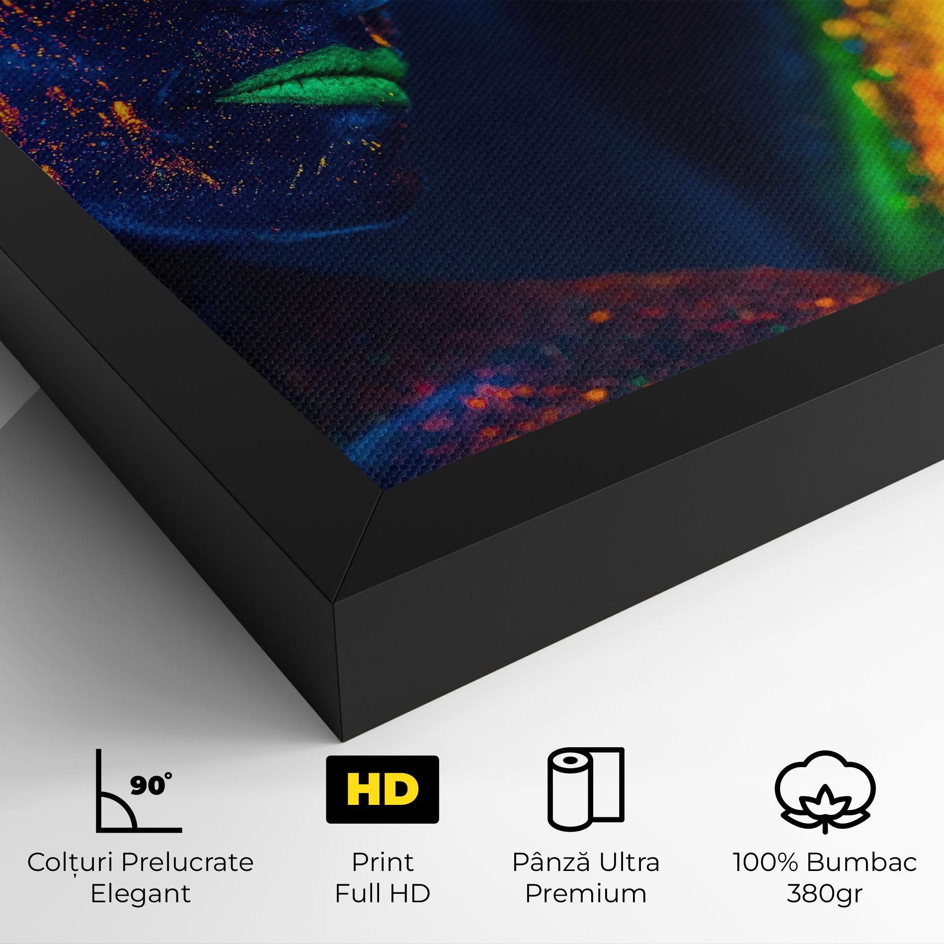 Tablou Canvas Fluorescent Green Lips mockup 4