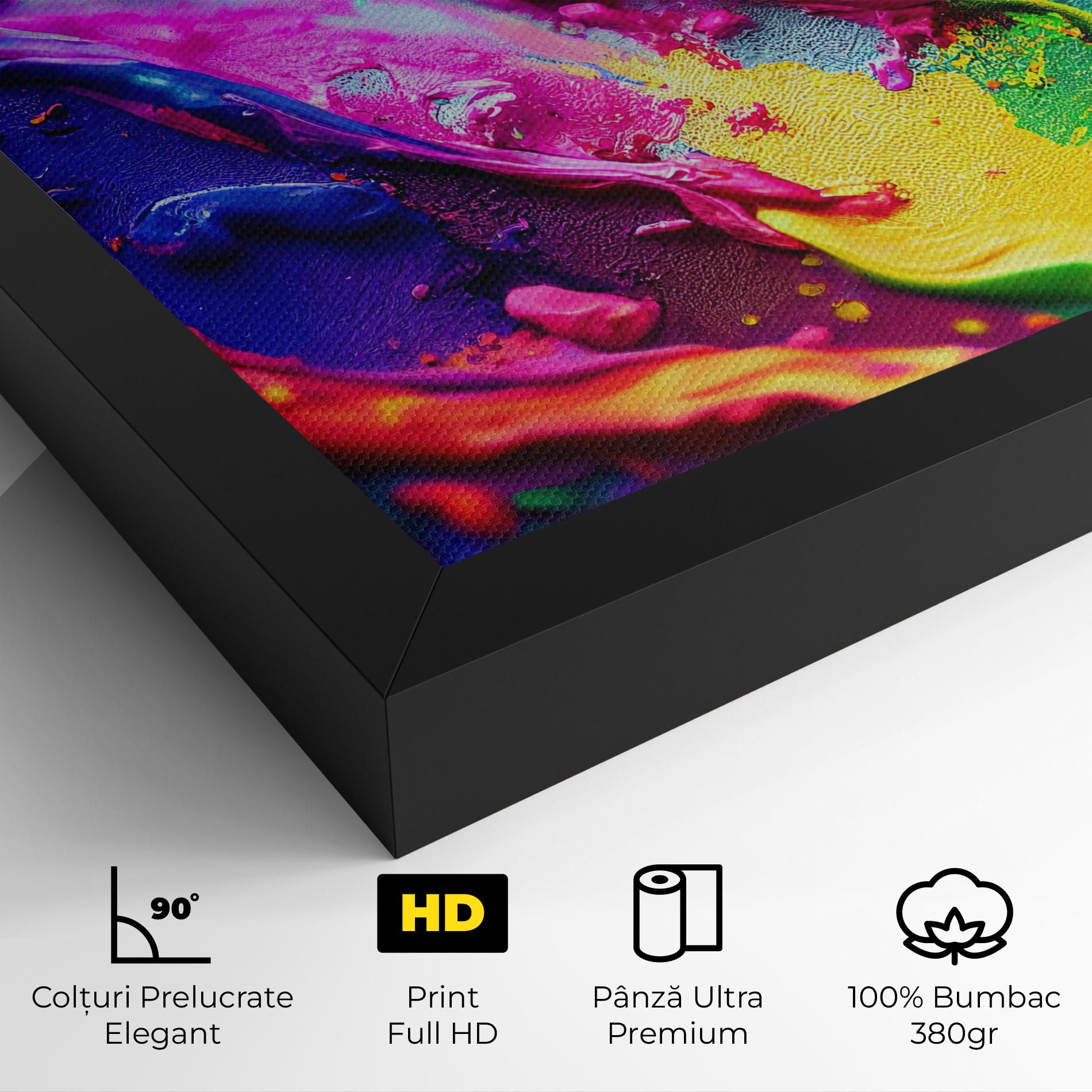 Tablou Canvas Pink Purple Close Up mockup 4