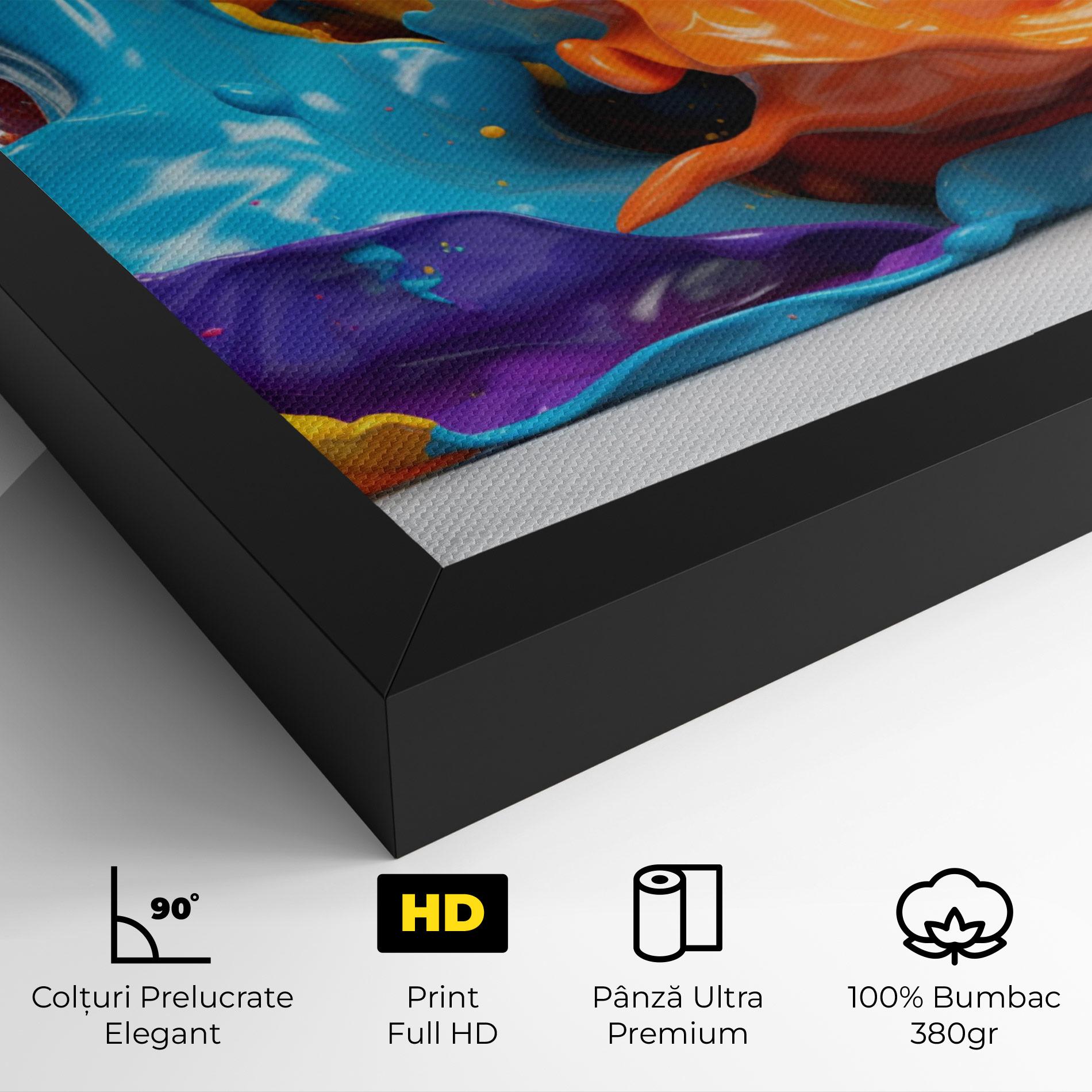 Tablou Canvas Yellow Blue Splash mockup 4