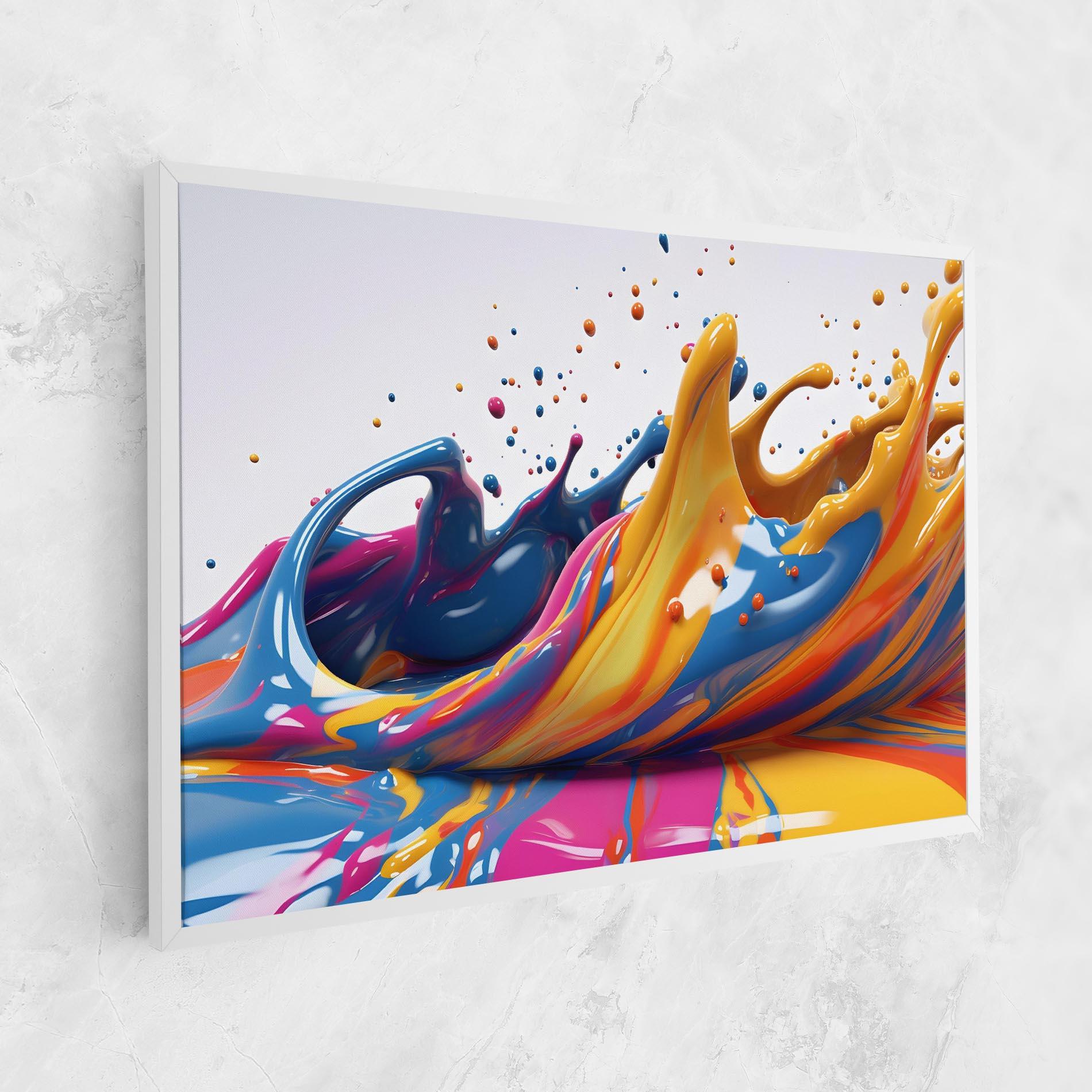 Tablou Canvas Colorful Liquid Yellow Splash mockup 1