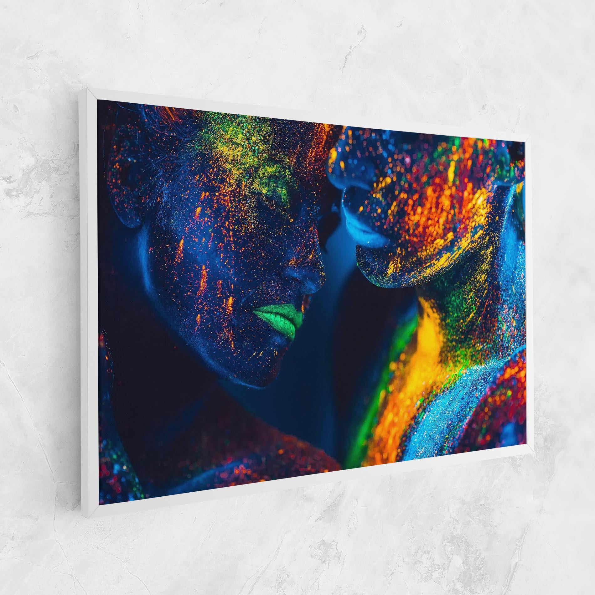 Tablou Canvas Fluorescent Green Lips mockup 1