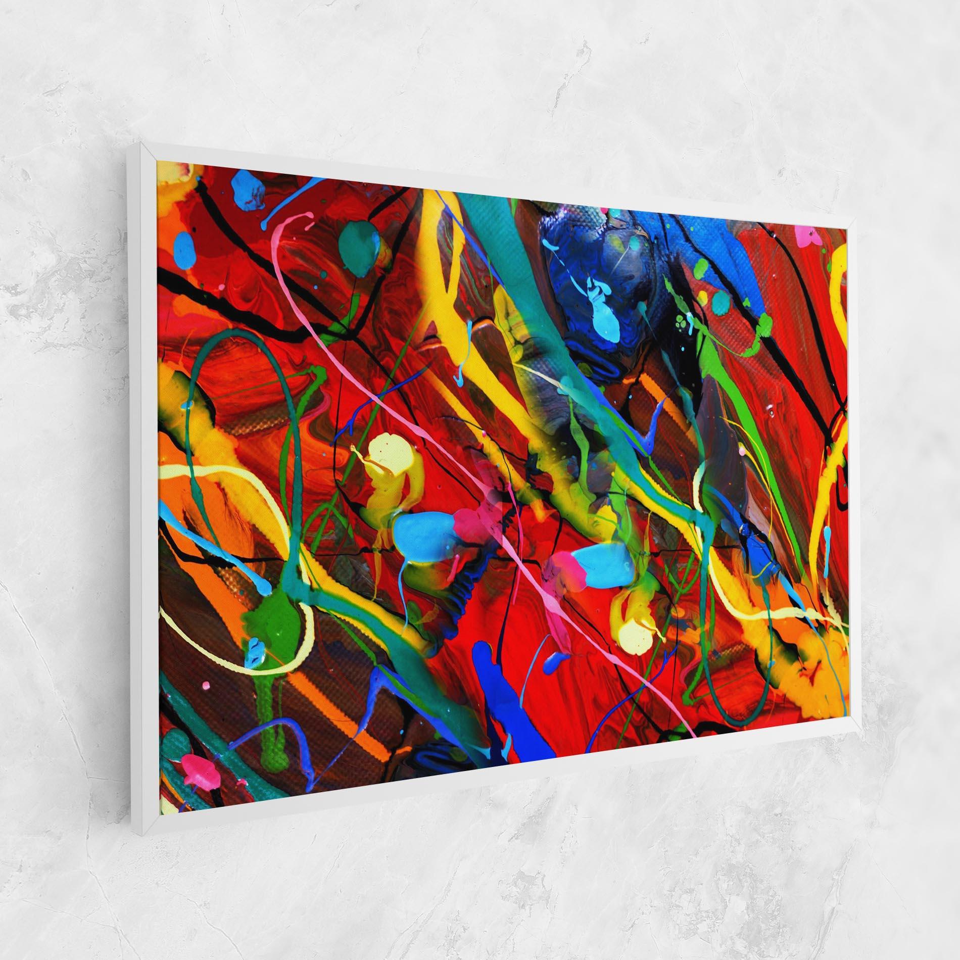 Tablou Canvas Hand Draw Red Painting mockup 1