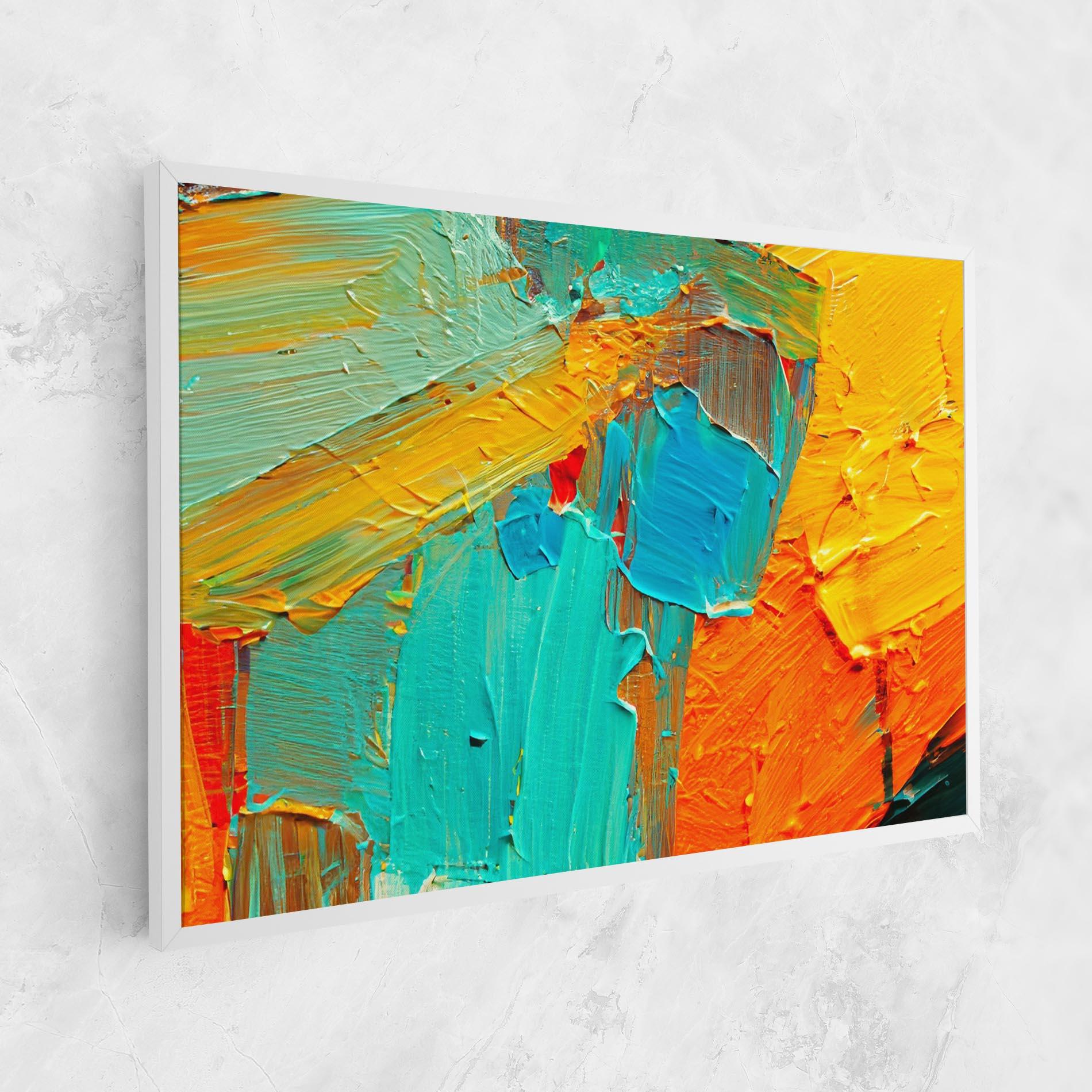 Tablou Canvas Orange Blue Painting mockup 1