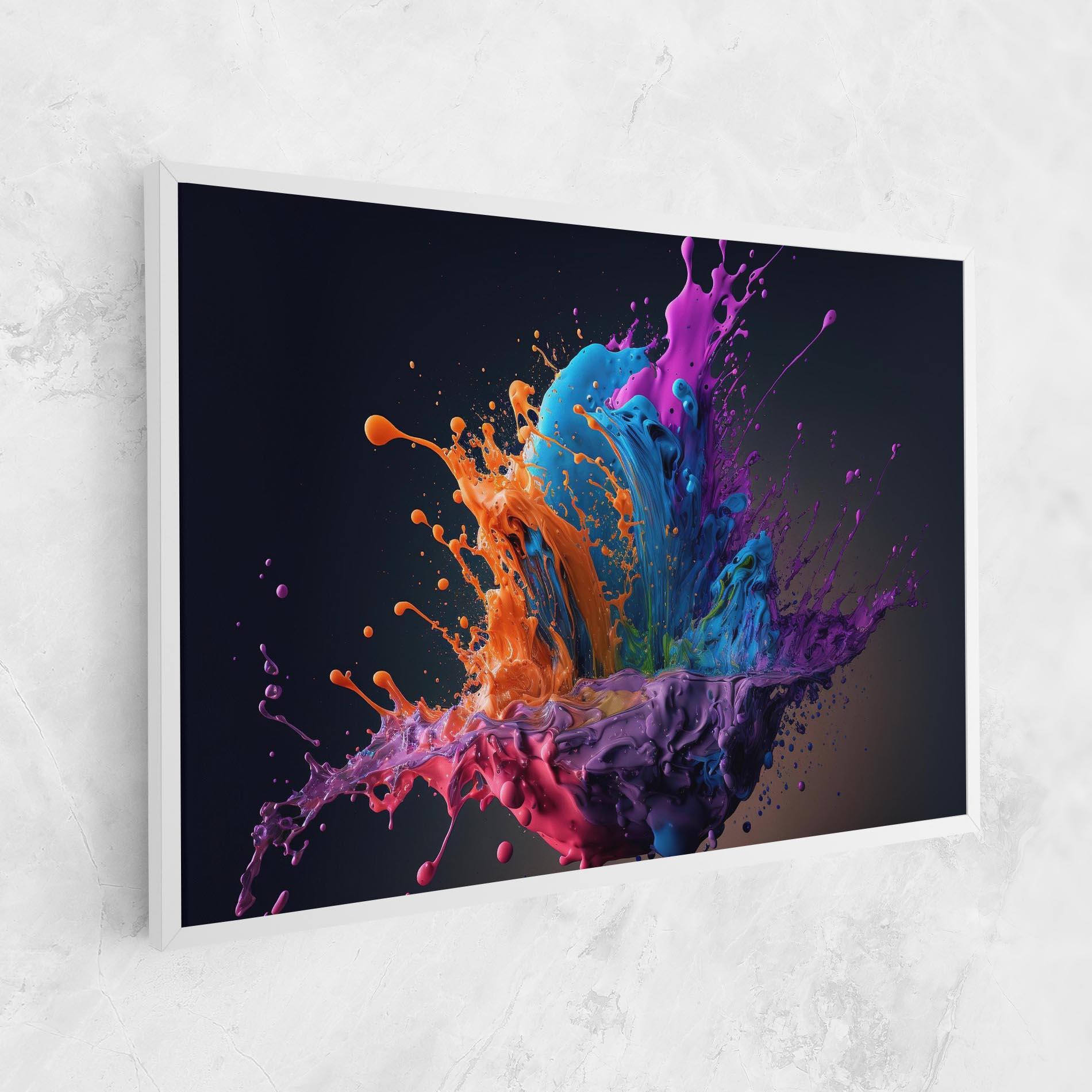 Tablou Canvas Orange Paint Splash mockup 1