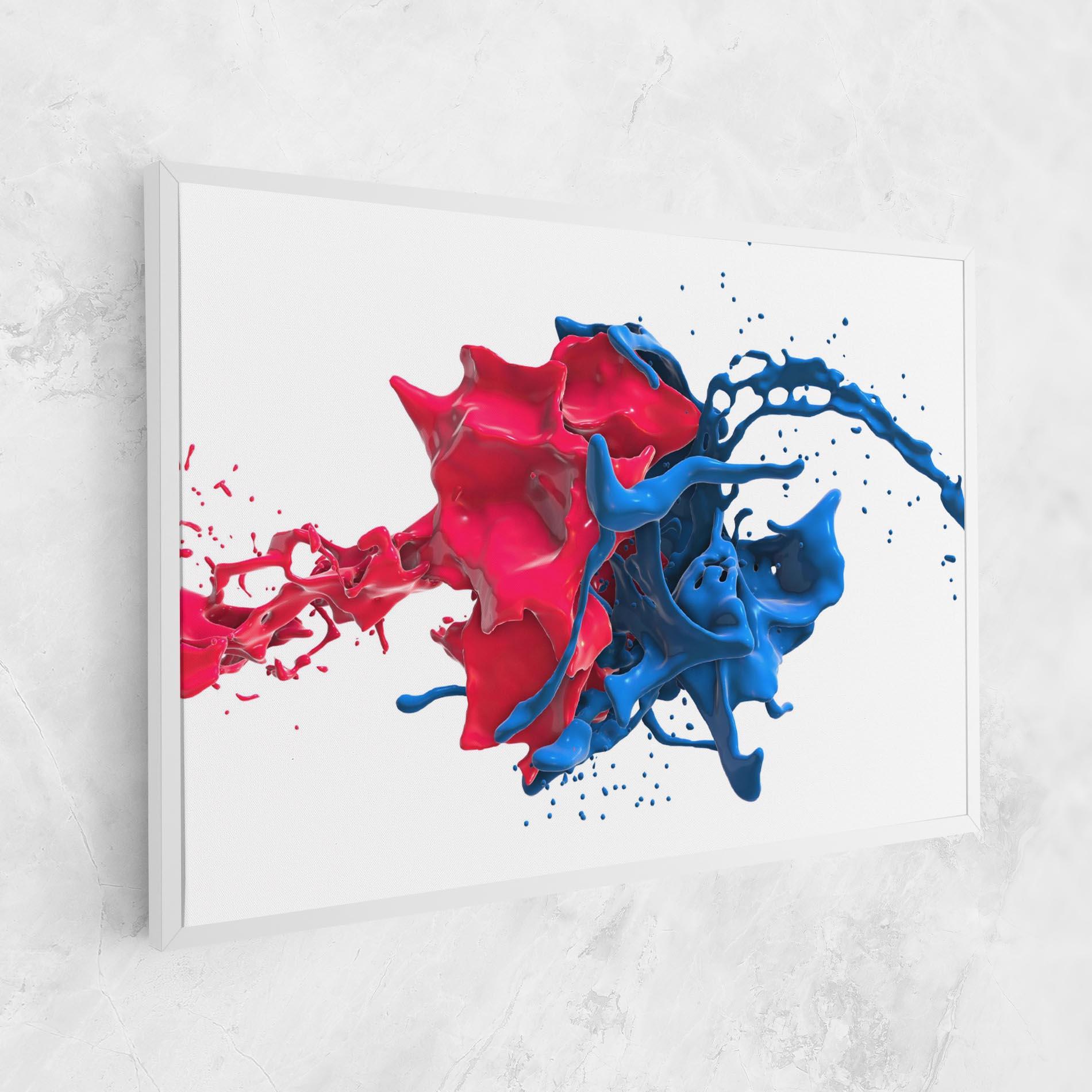 Tablou Canvas Pink And Blue Splash mockup 1