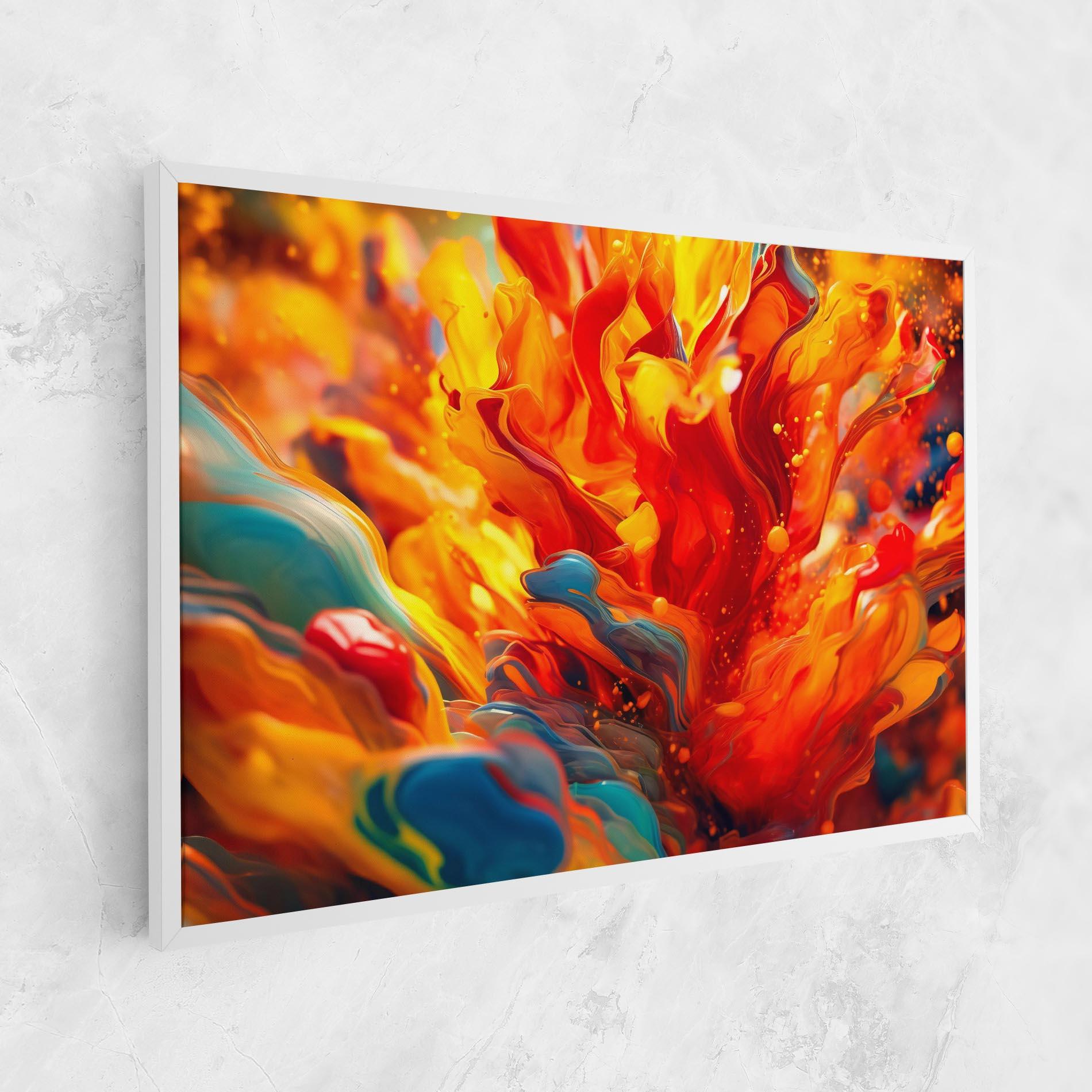 Tablou Canvas Red Color Flames mockup 1