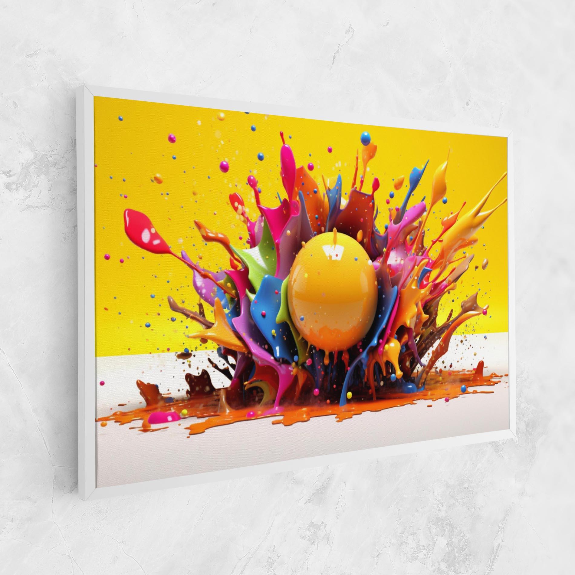 Tablou Canvas Yellow Ball Splash mockup 1