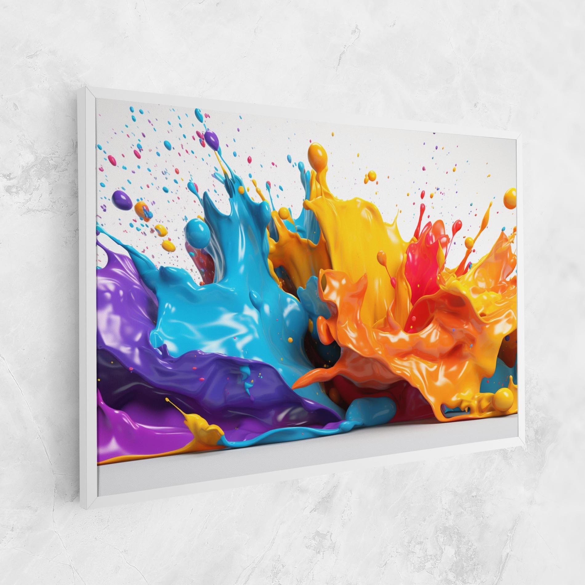 Tablou Canvas Yellow Blue Splash mockup 1