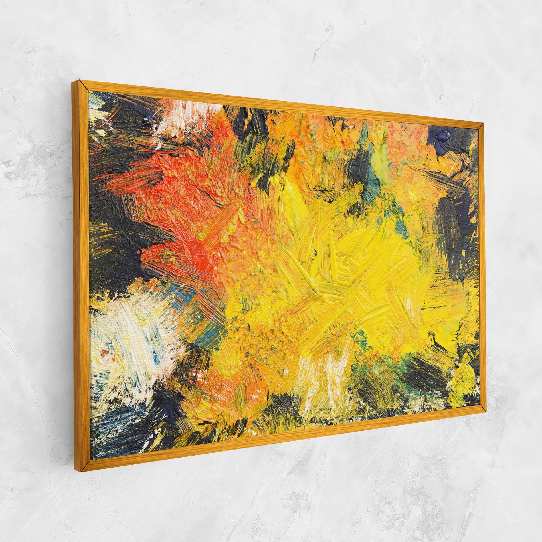 Tablou Canvas Artistic Yellow Painting mockup 1