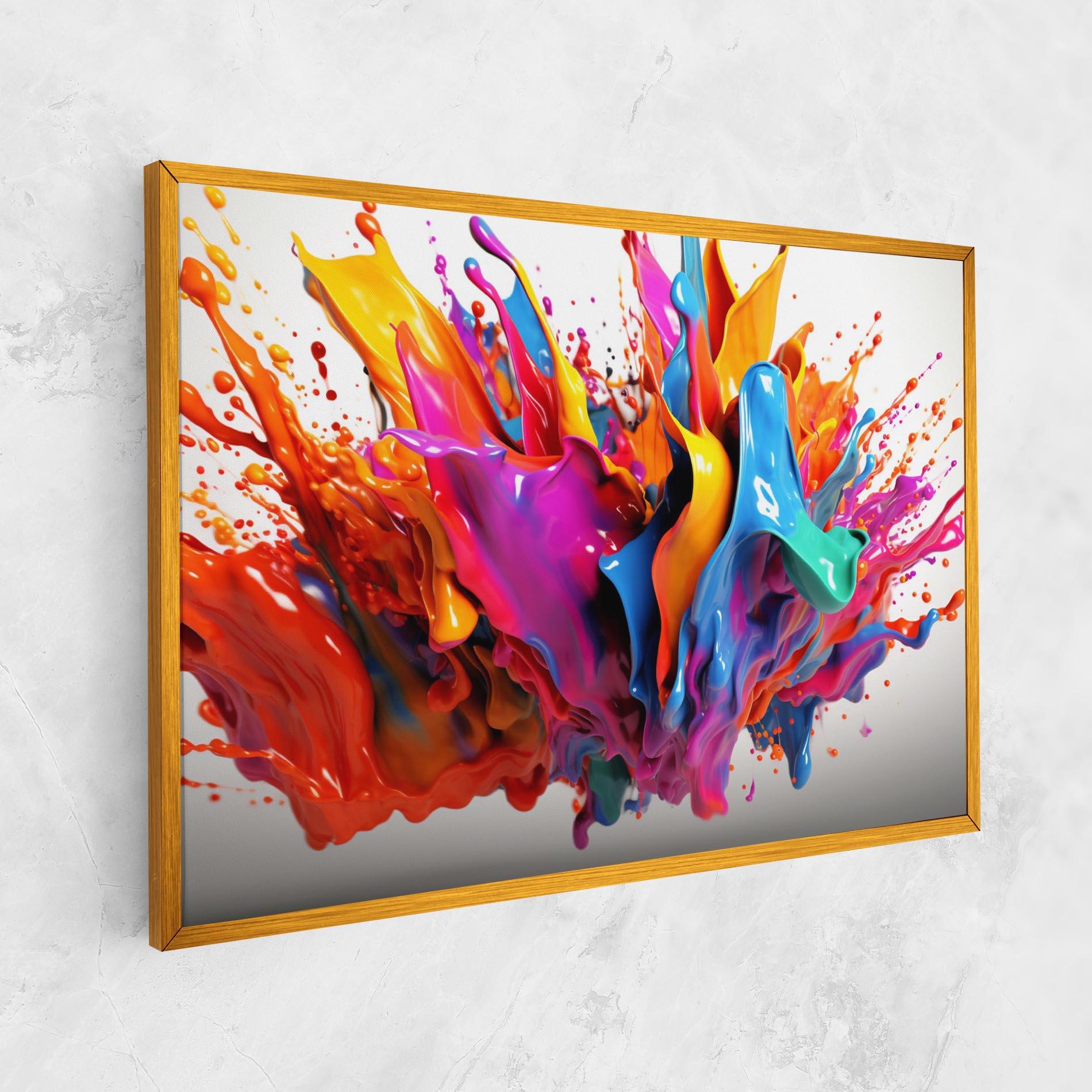 Tablou Canvas Blue Yellow Splash mockup 1