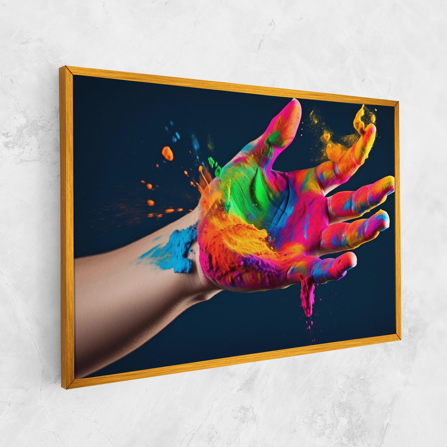 Tablou Canvas Colorful Hand mockup 1