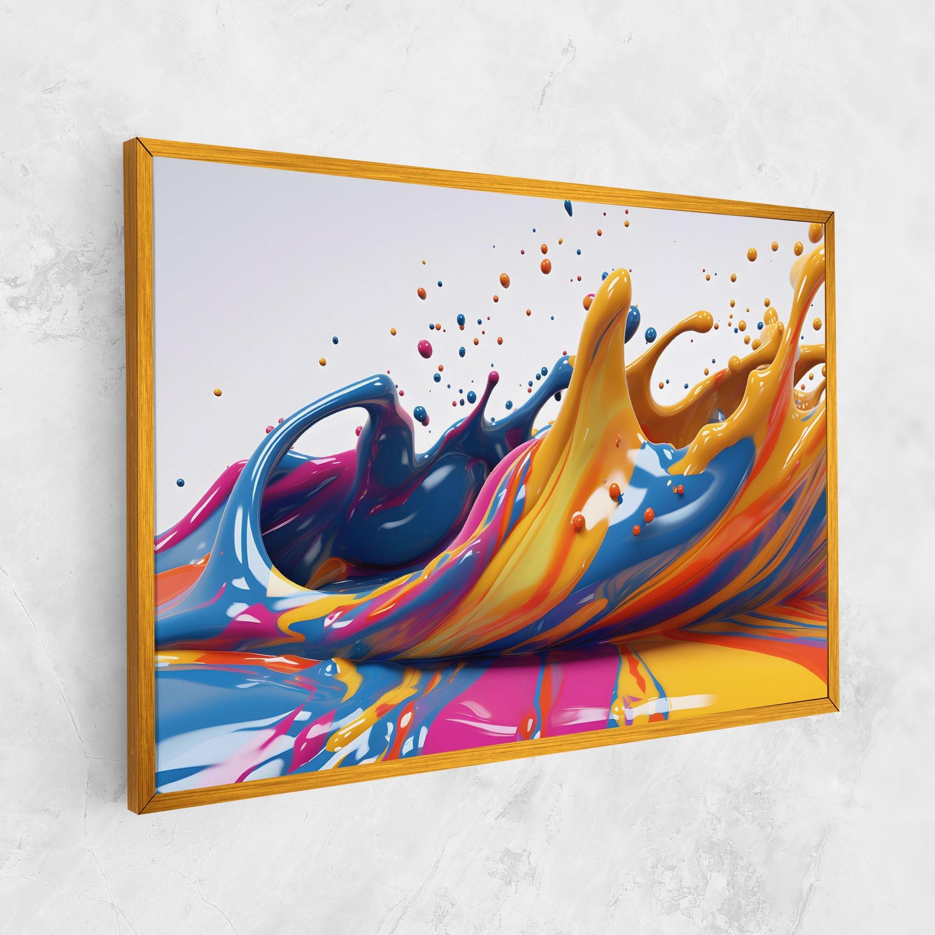 Tablou Canvas Colorful Liquid Yellow Splash mockup 1