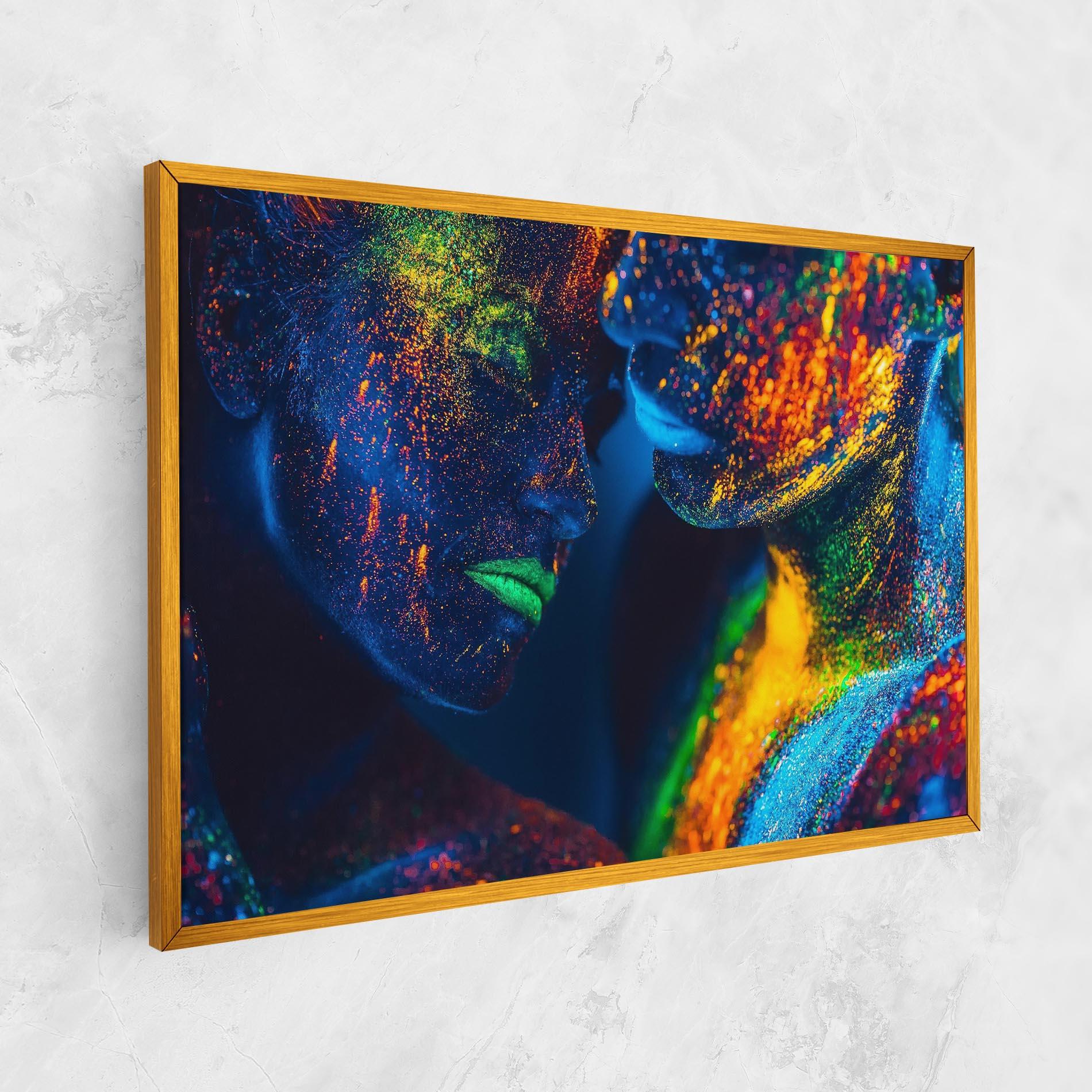 Tablou Canvas Fluorescent Green Lips mockup 1