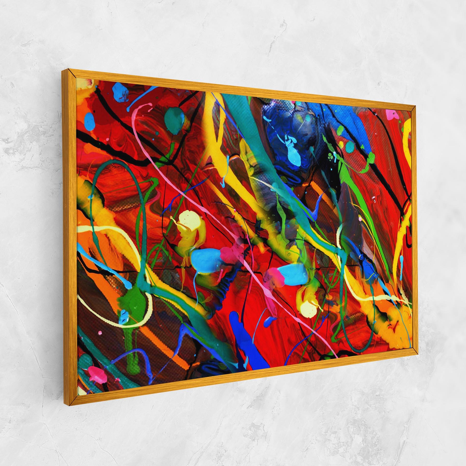 Tablou Canvas Hand Draw Red Painting mockup 1