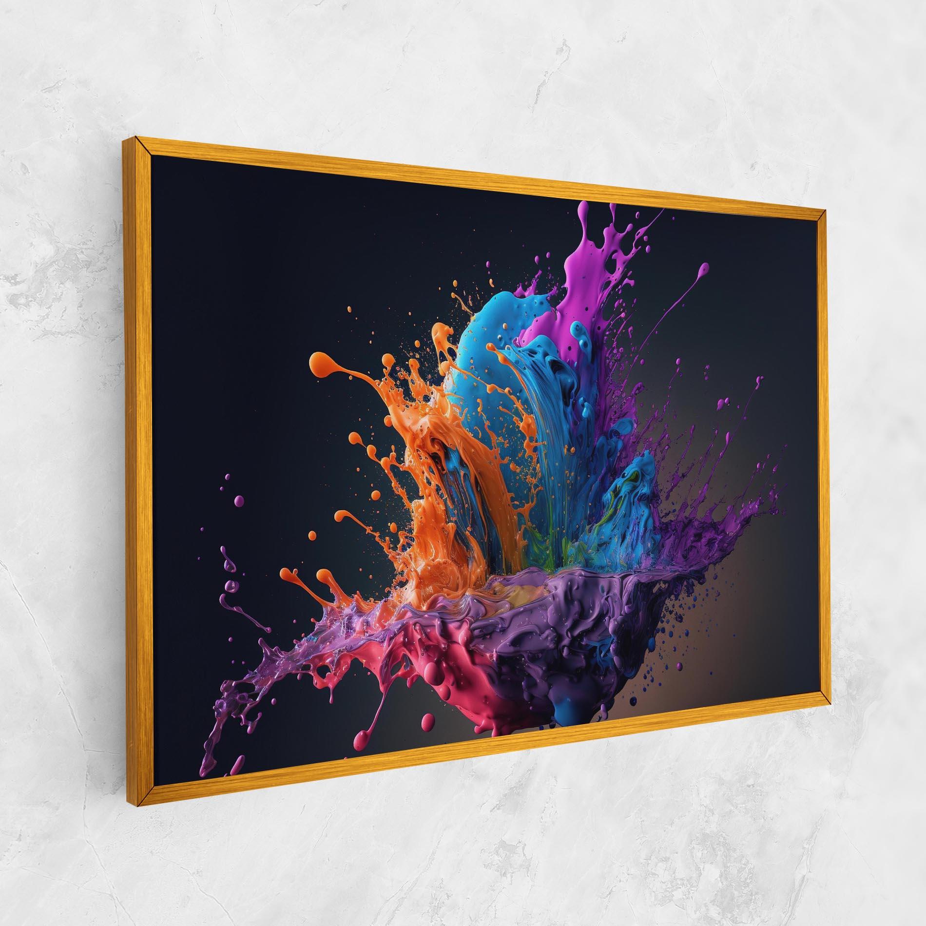 Tablou Canvas Orange Paint Splash mockup 1