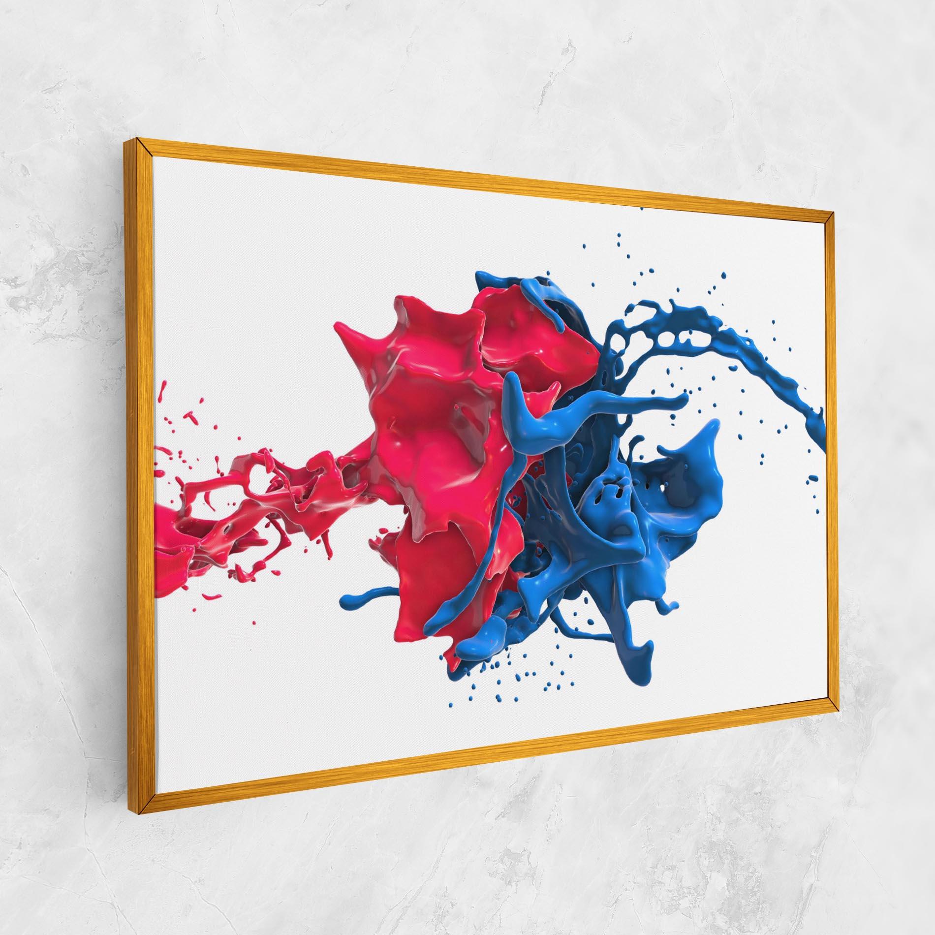 Tablou Canvas Pink And Blue Splash mockup 1