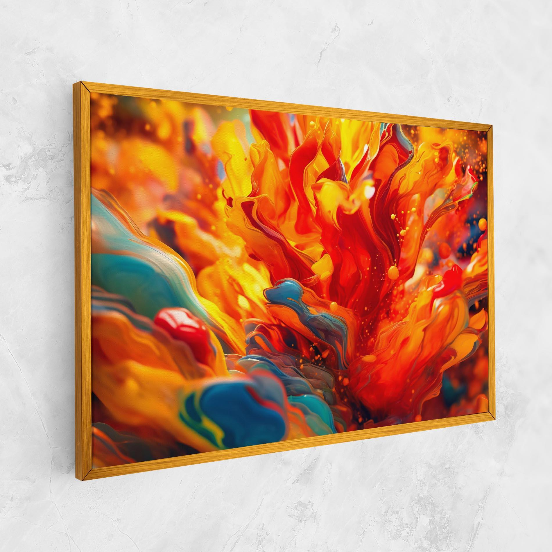 Tablou Canvas Red Color Flames mockup 1