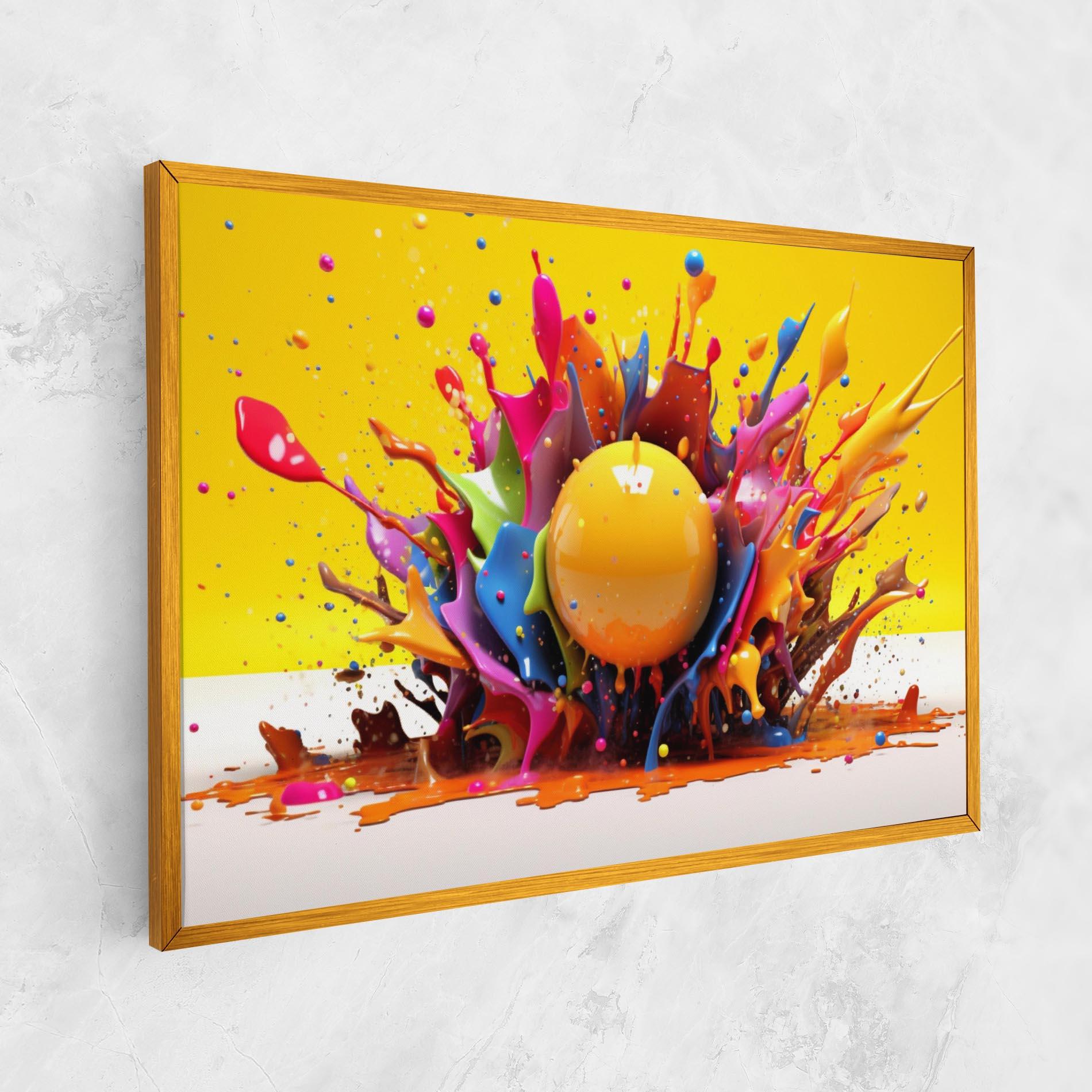 Tablou Canvas Yellow Ball Splash mockup 1