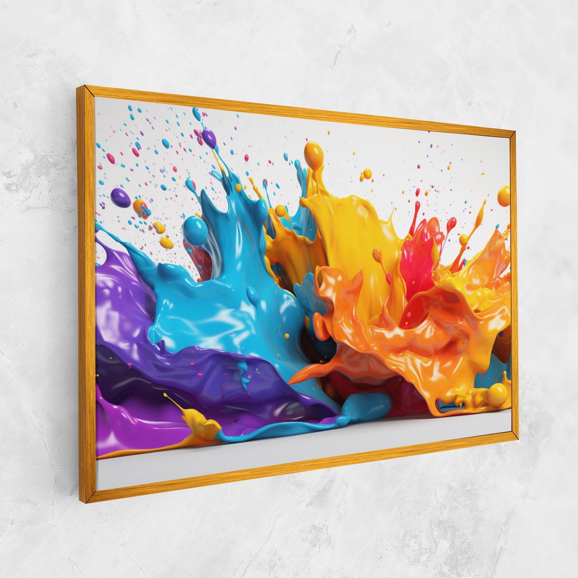 Tablou Canvas Yellow Blue Splash mockup 1