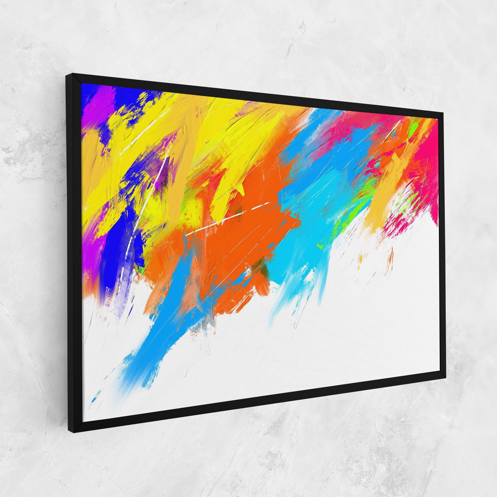 Tablou Canvas Abstract Blue Yellow mockup 1