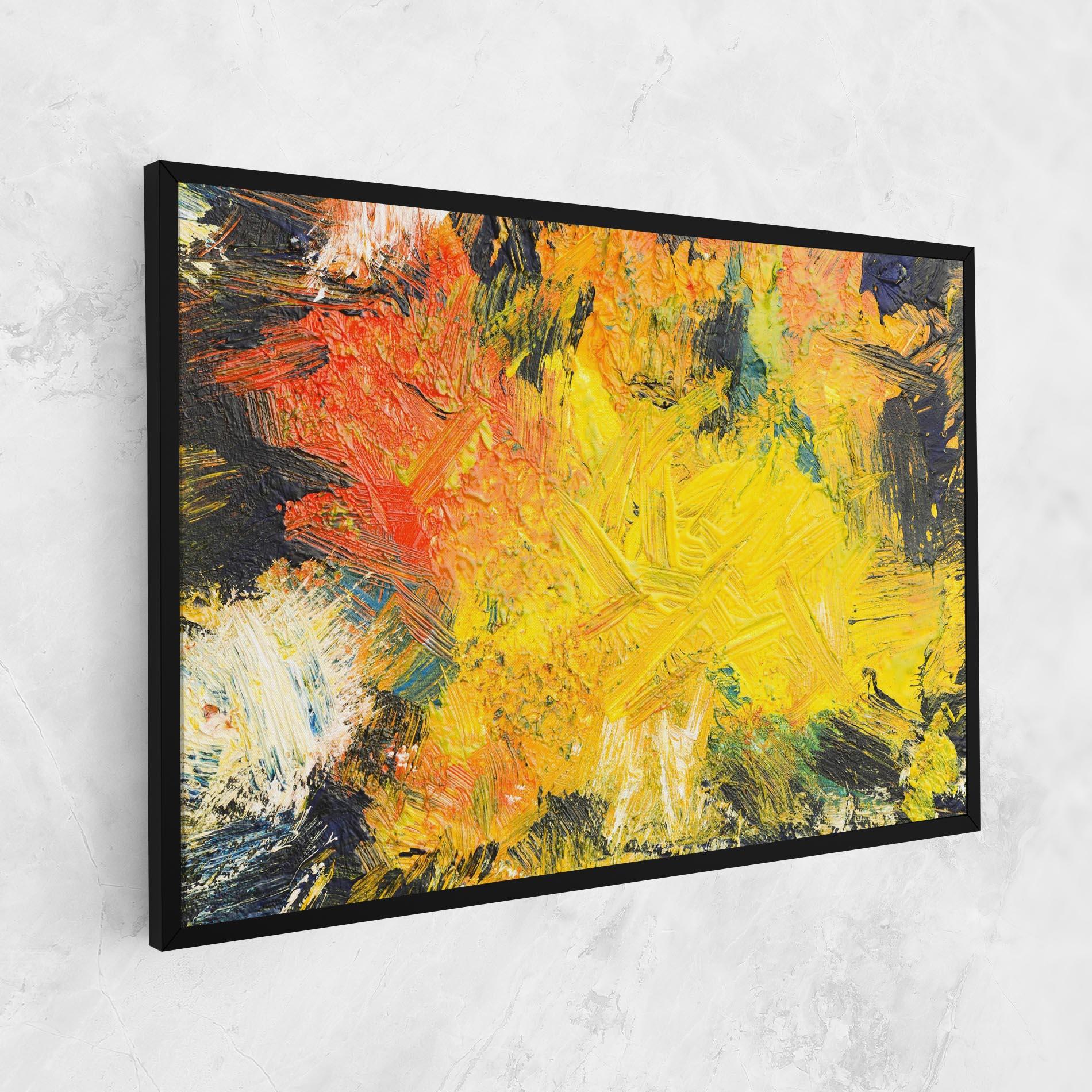 Tablou Canvas Artistic Yellow Painting mockup 1