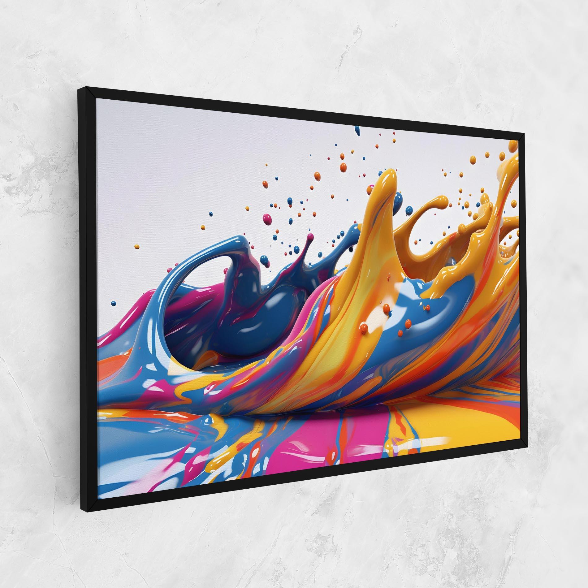 Tablou Canvas Colorful Liquid Yellow Splash mockup 1