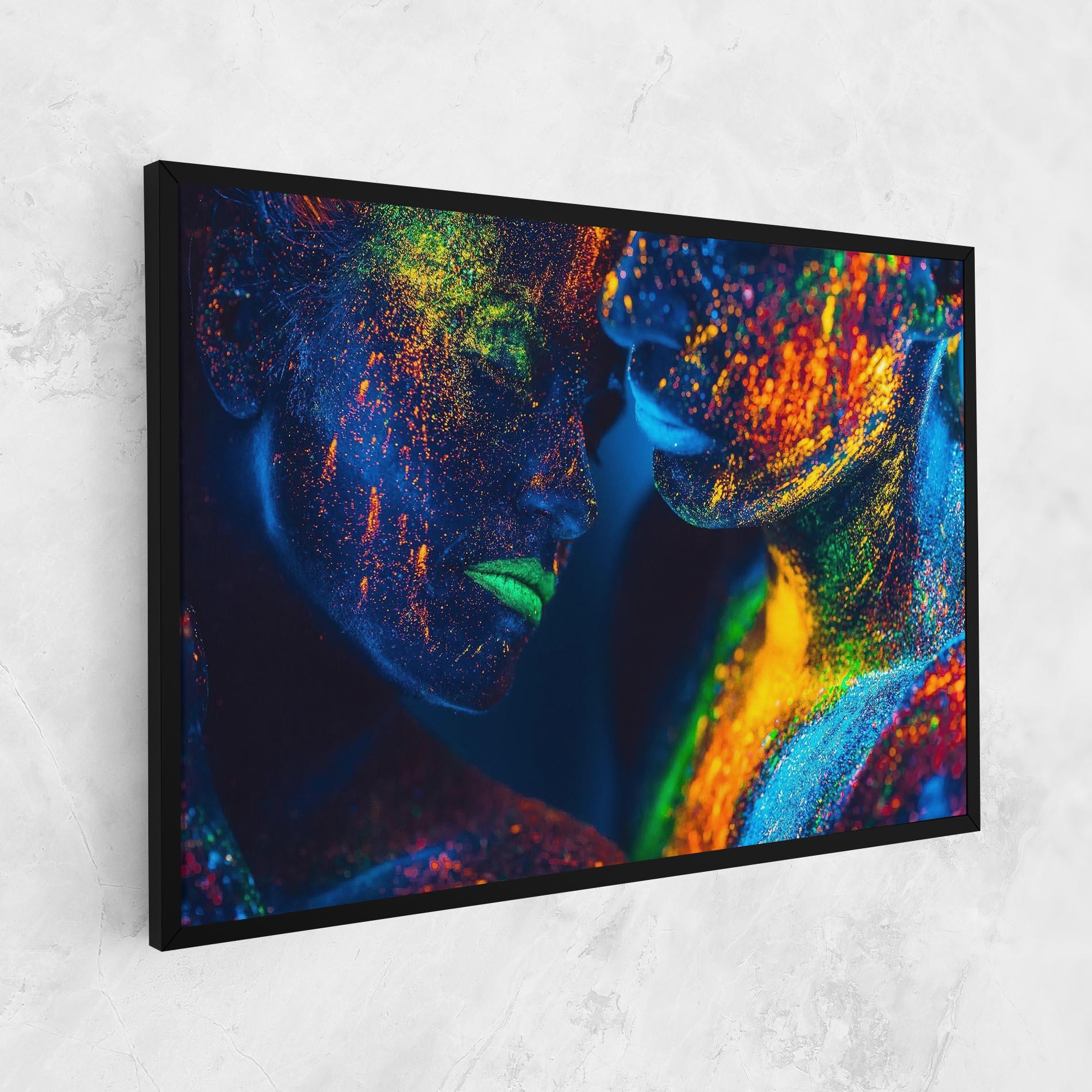 Tablou Canvas Fluorescent Green Lips mockup 1