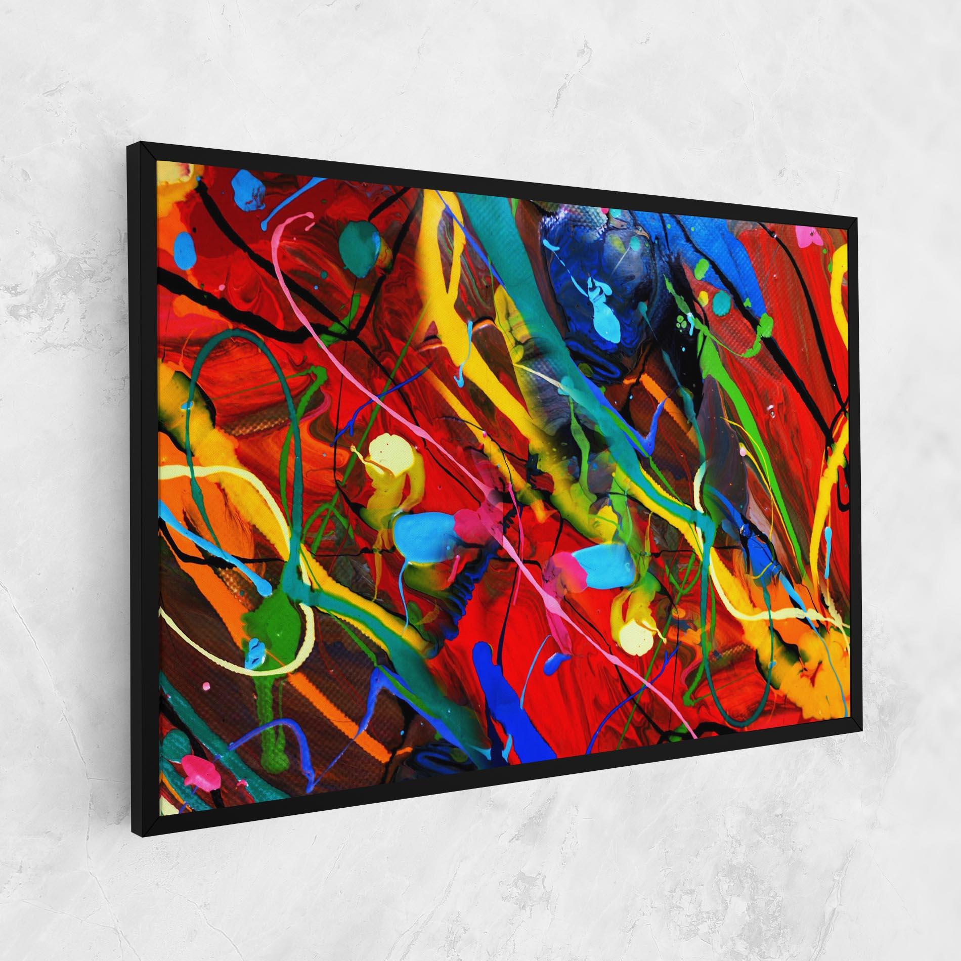 Tablou Canvas Hand Draw Red Painting mockup 1