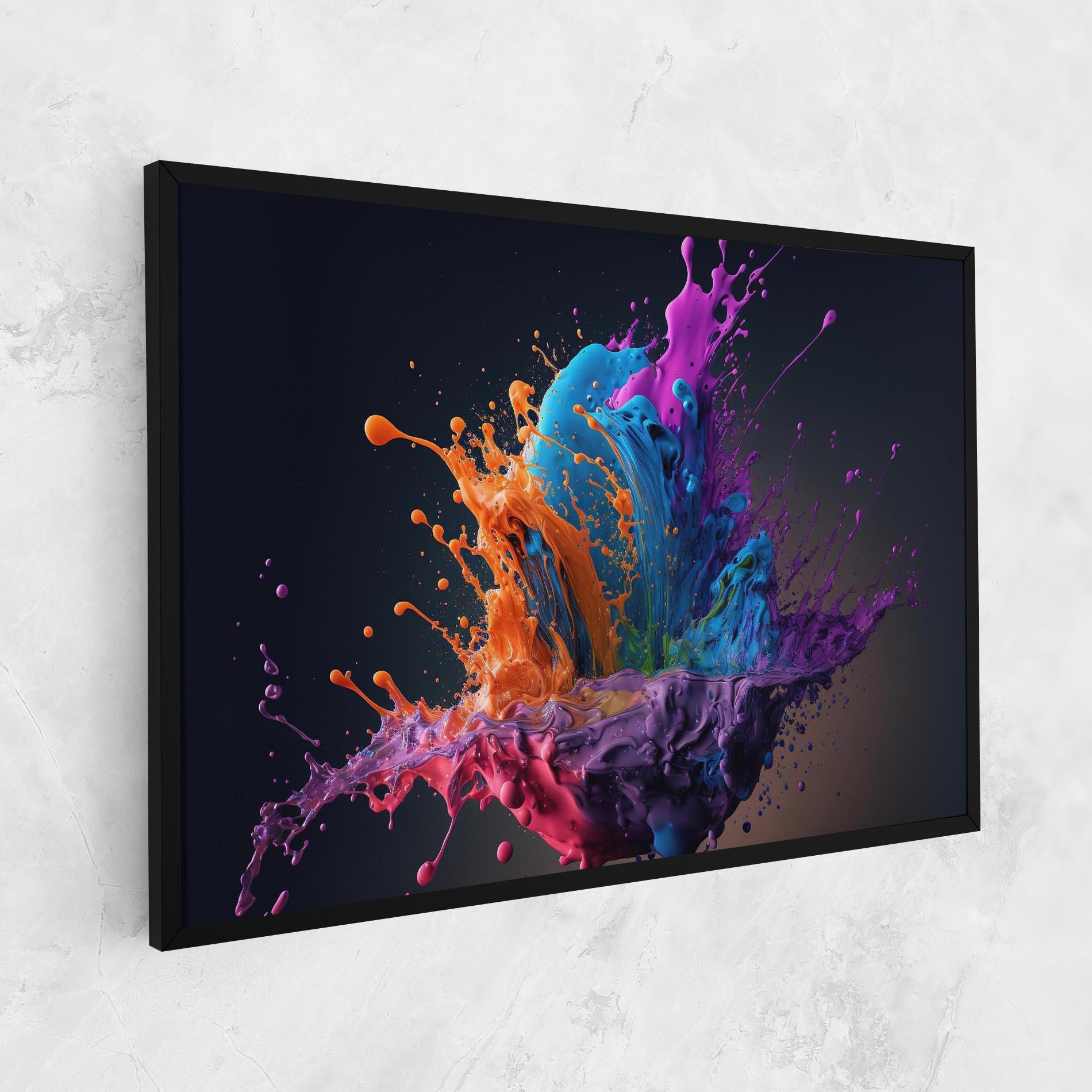 Tablou Canvas Orange Paint Splash mockup 1