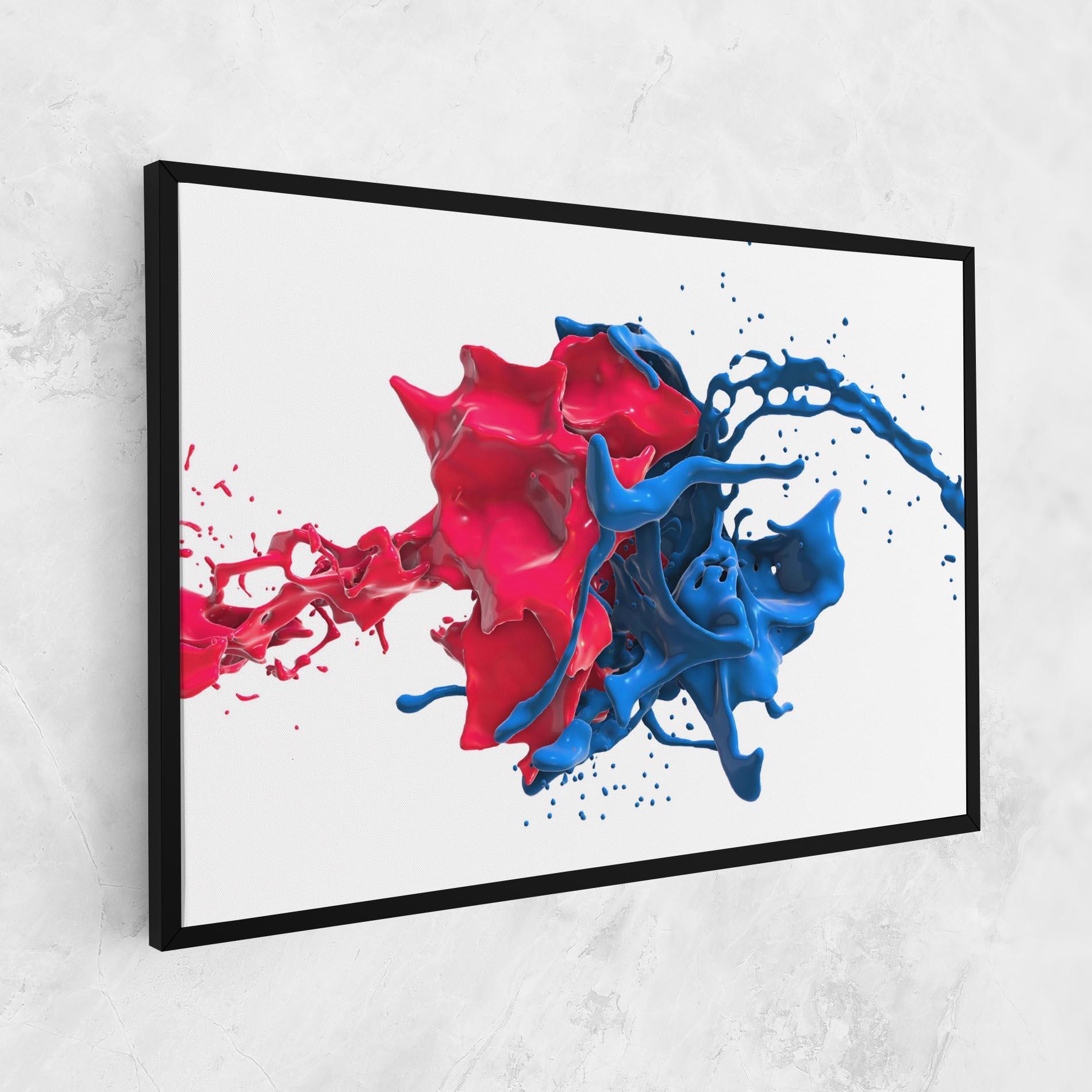 Tablou Canvas Pink And Blue Splash mockup 1