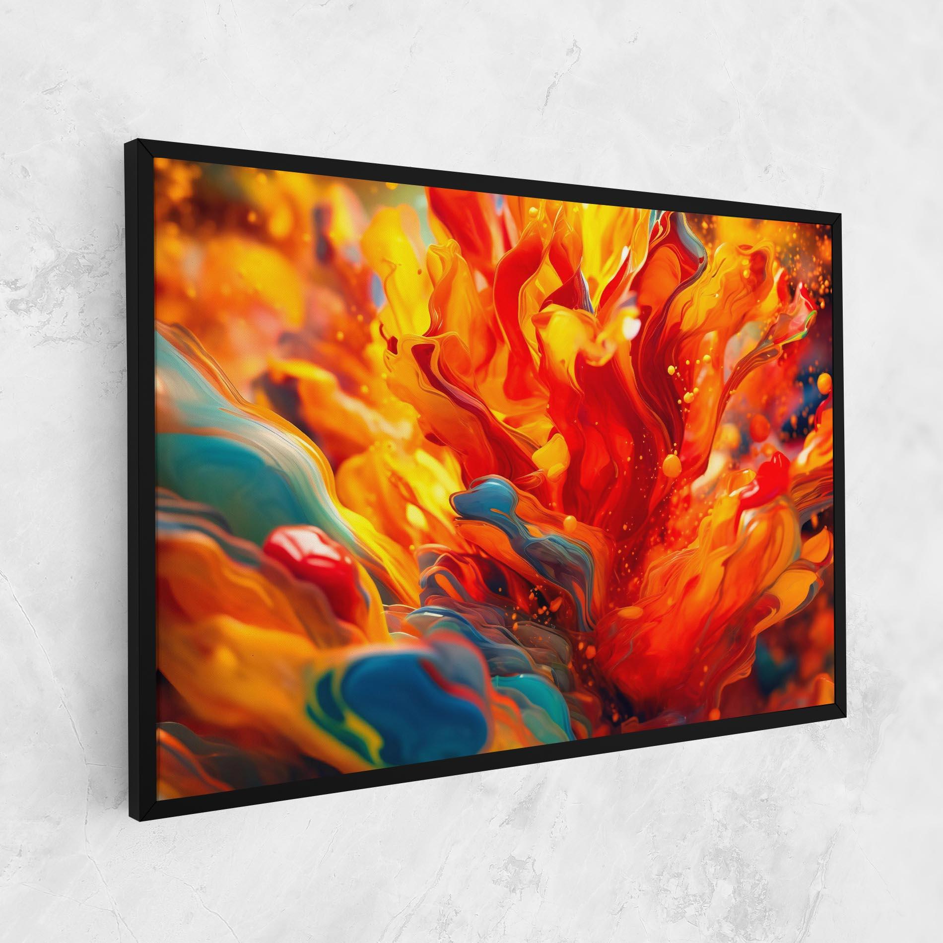 Tablou Canvas Red Color Flames mockup 1