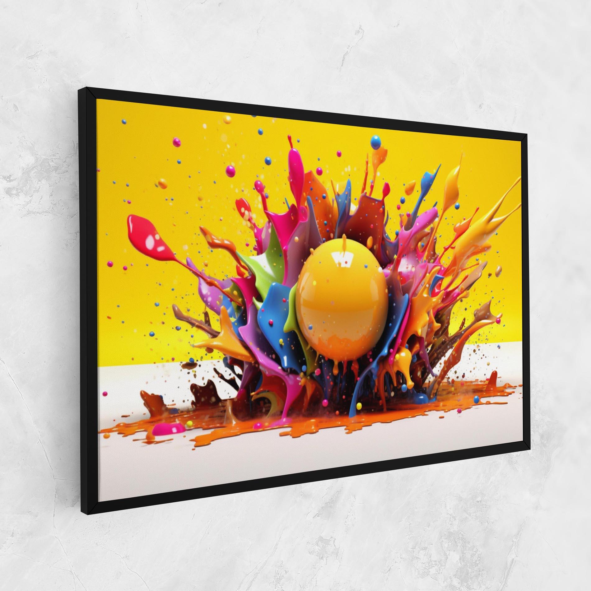 Tablou Canvas Yellow Ball Splash mockup 1