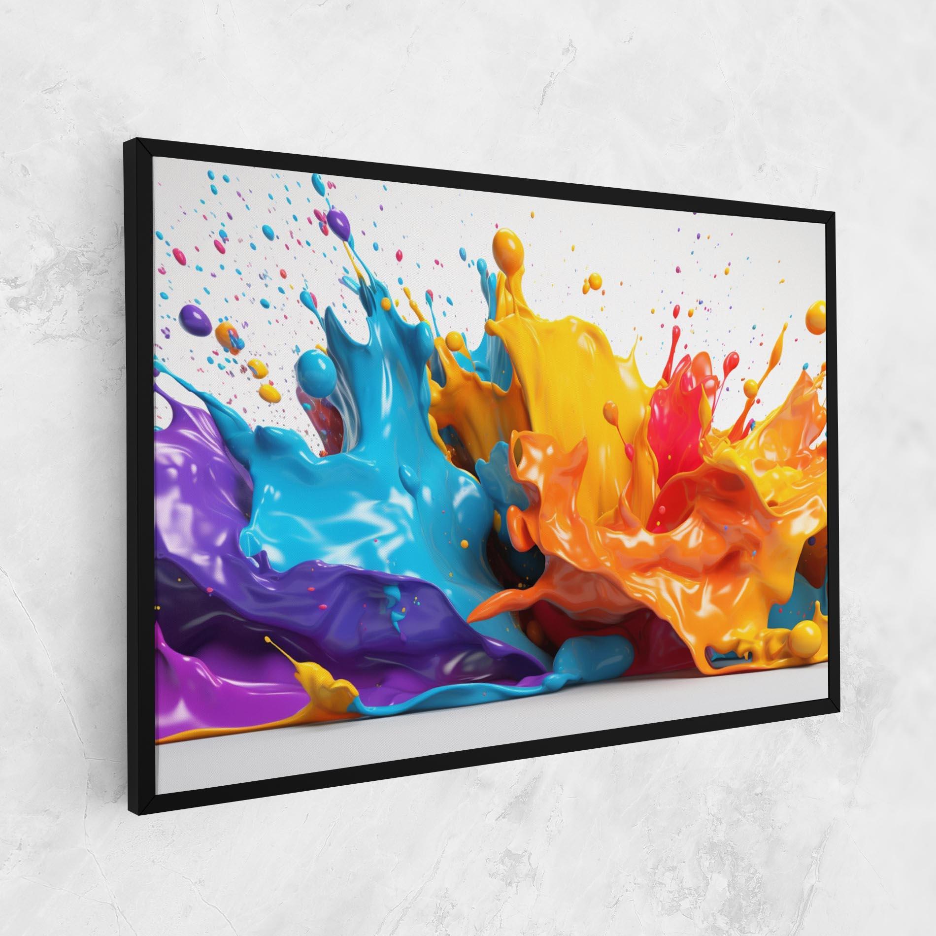 Tablou Canvas Yellow Blue Splash mockup 1