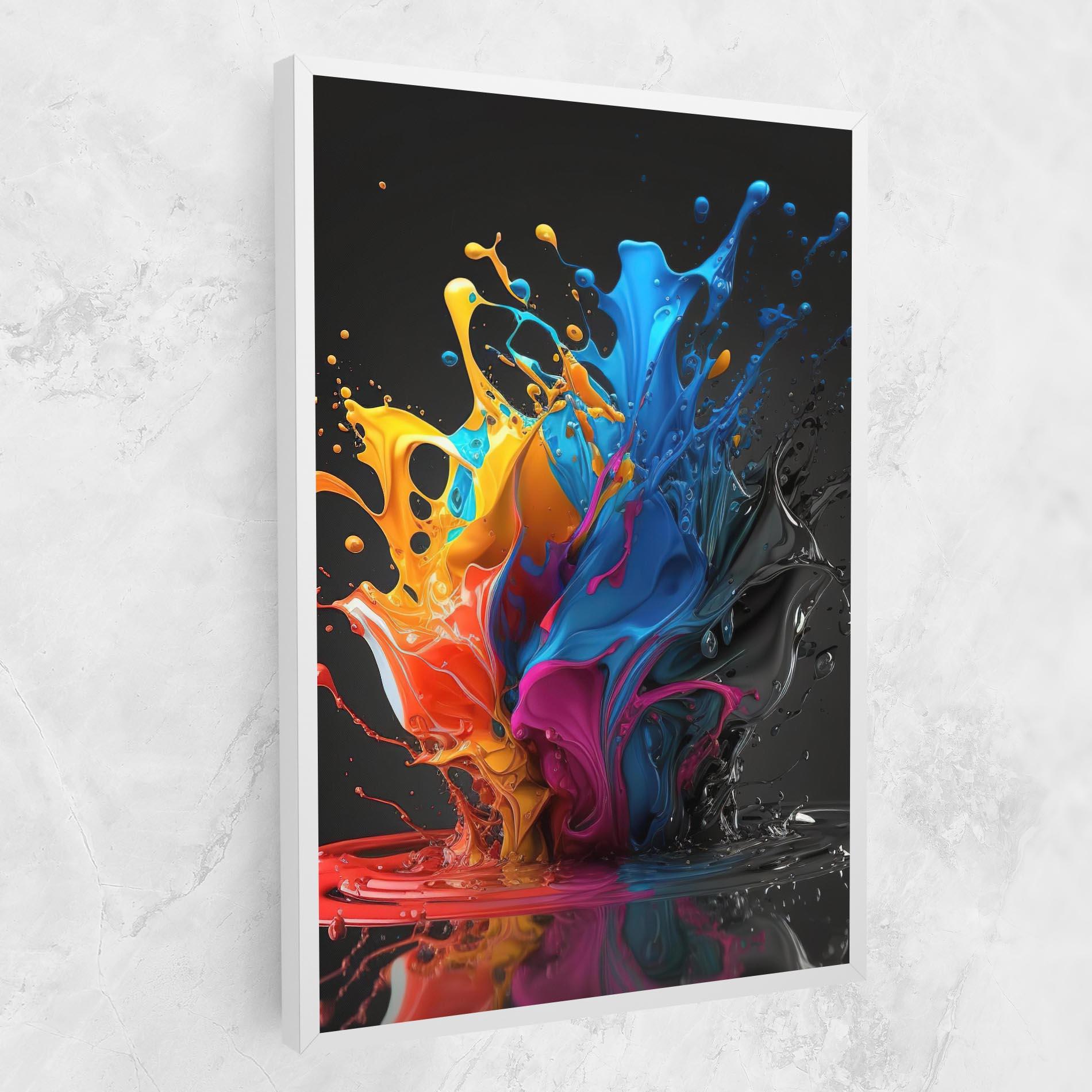 Tablou Canvas Black Blue Splash mockup 1