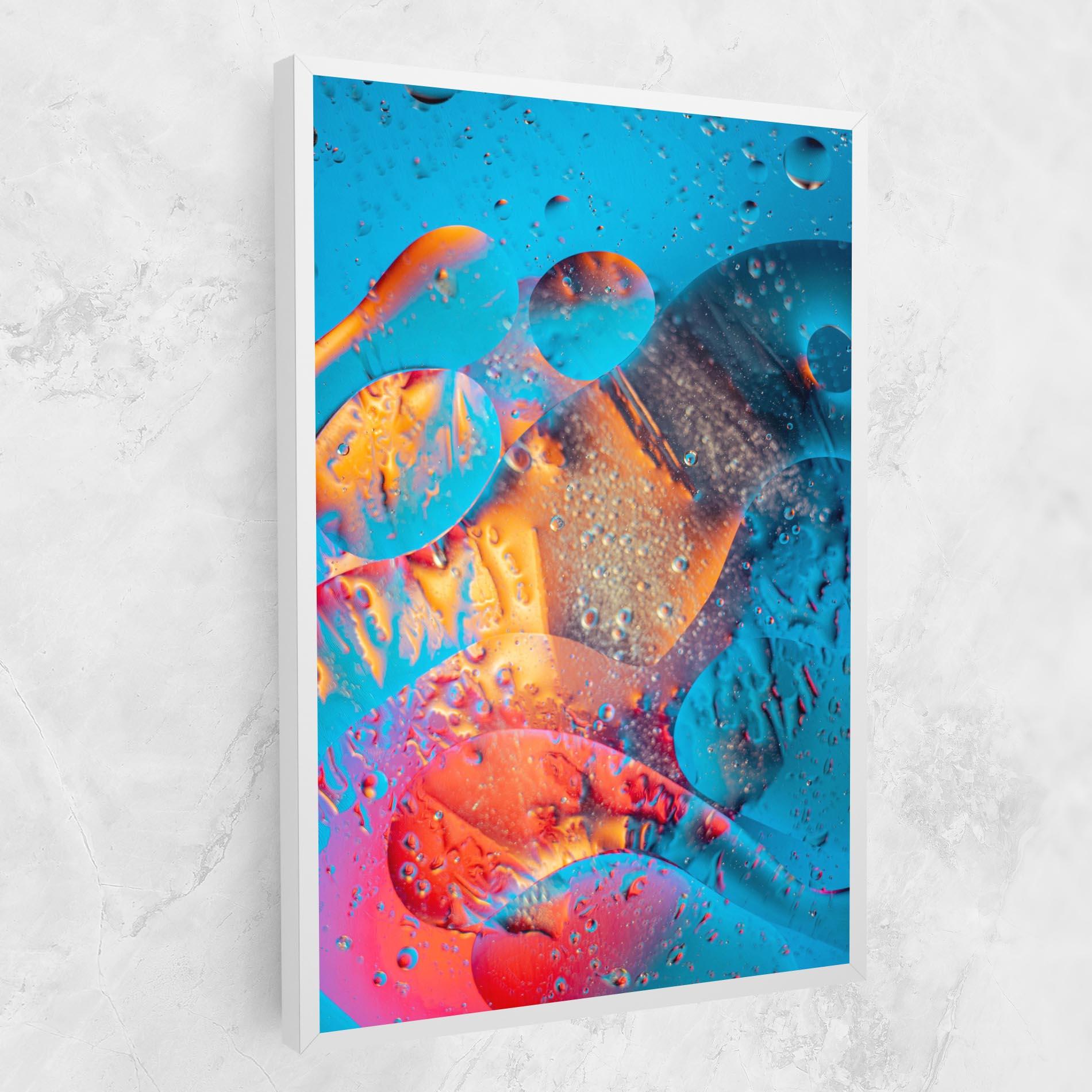 Tablou Canvas Blue Orange Drops mockup 1