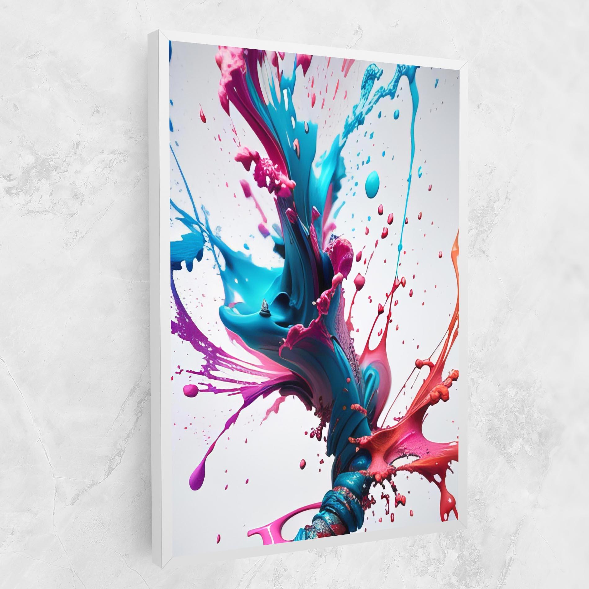 Tablou Canvas Blue Pink Splash mockup 1