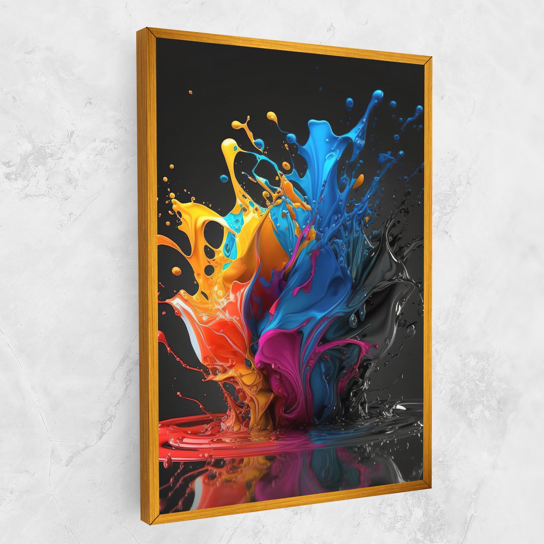 Tablou Canvas Black Blue Splash mockup 1