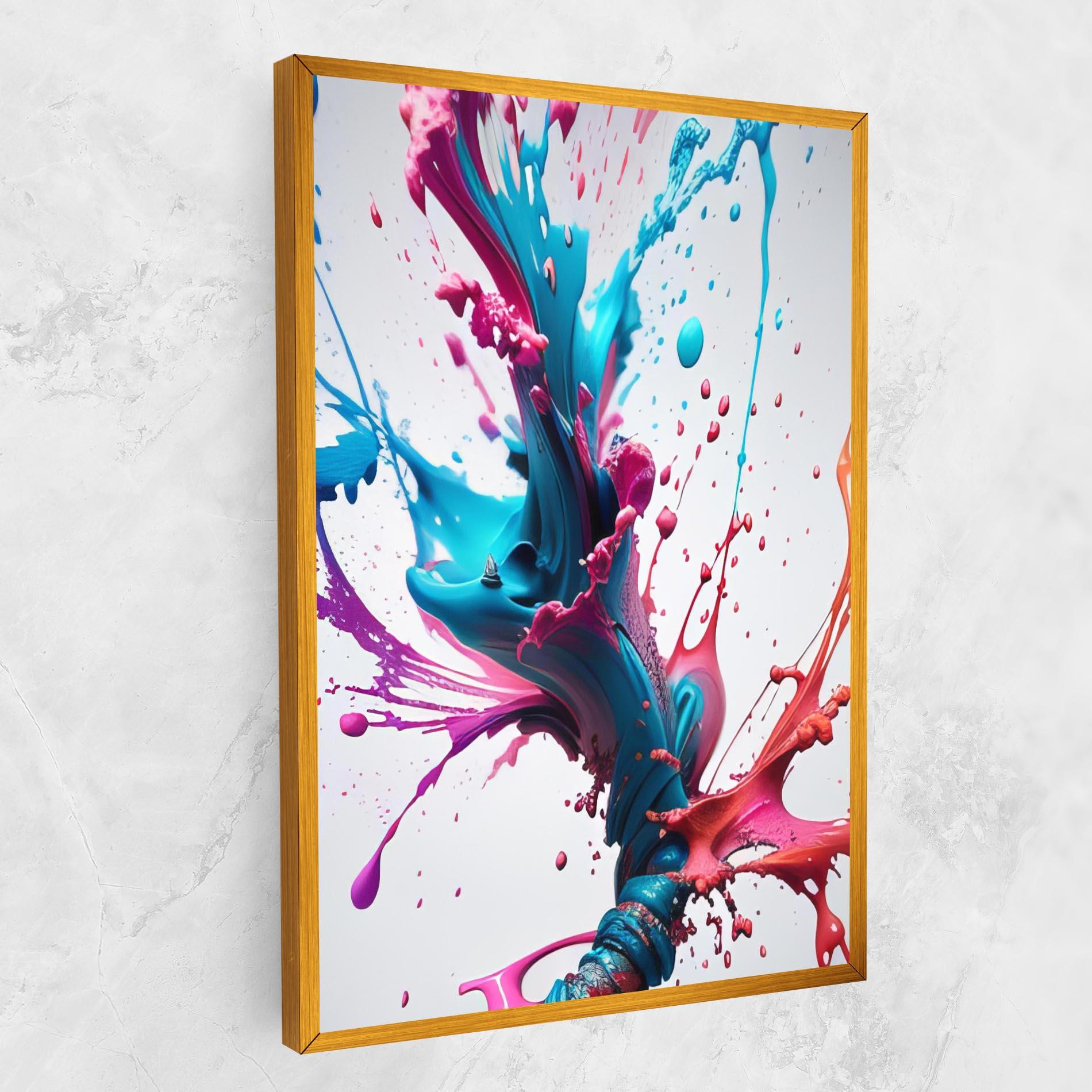 Tablou Canvas Blue Pink Splash mockup 1