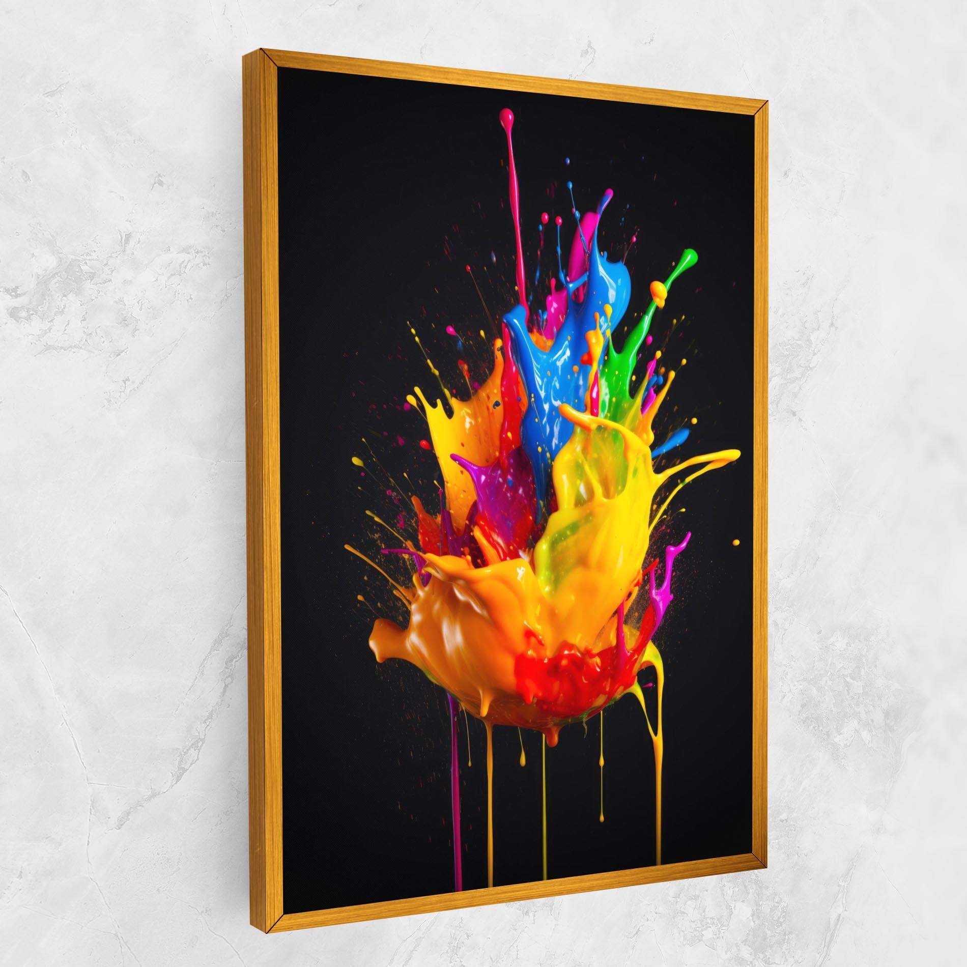 Tablou Canvas Yellow Splash Floating mockup 1