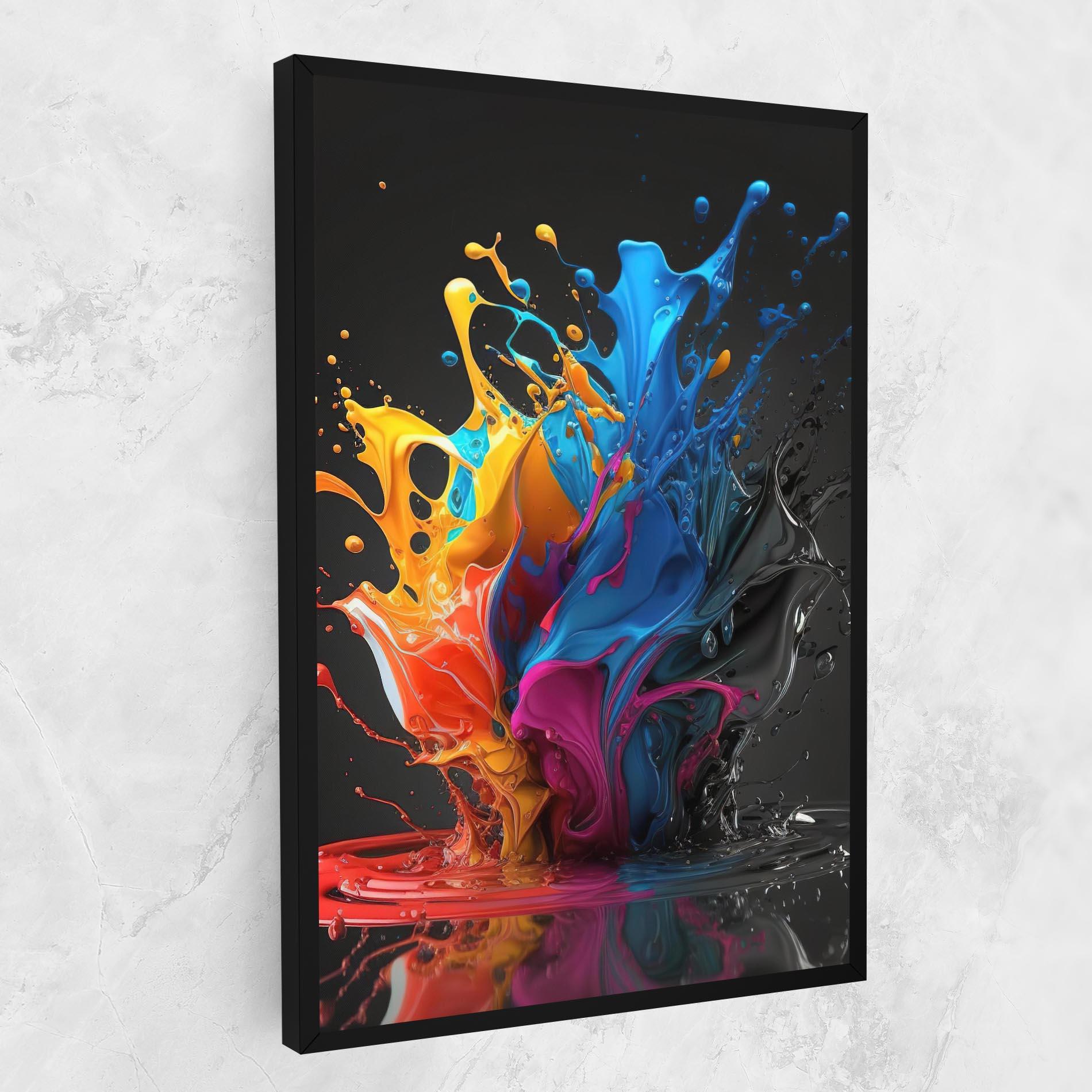 Tablou Canvas Black Blue Splash mockup 1