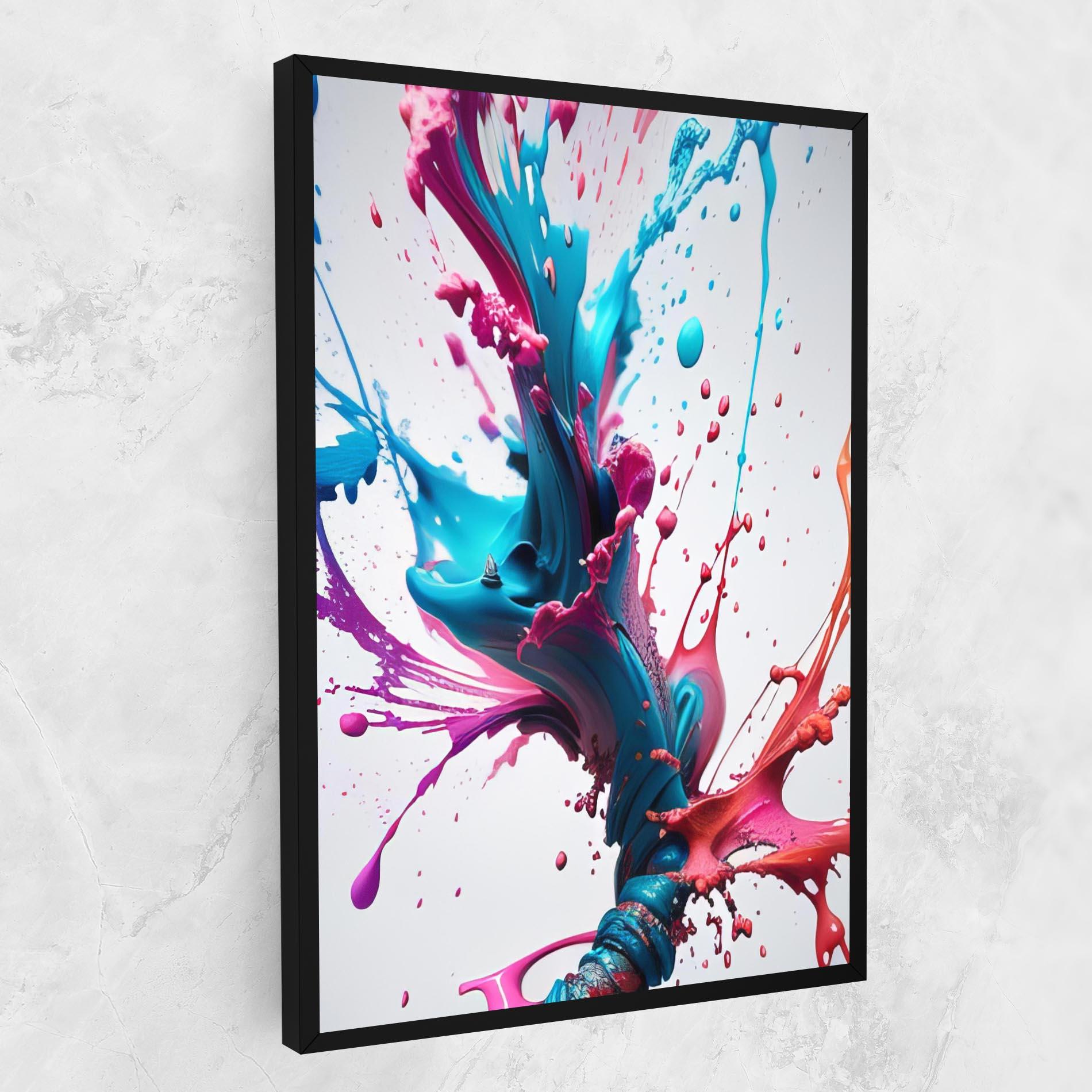 Tablou Canvas Blue Pink Splash mockup 1