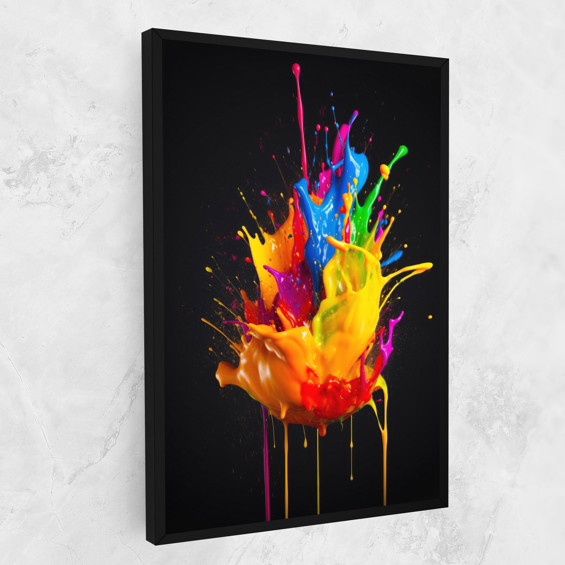 Tablou Canvas Yellow Splash Floating mockup 1