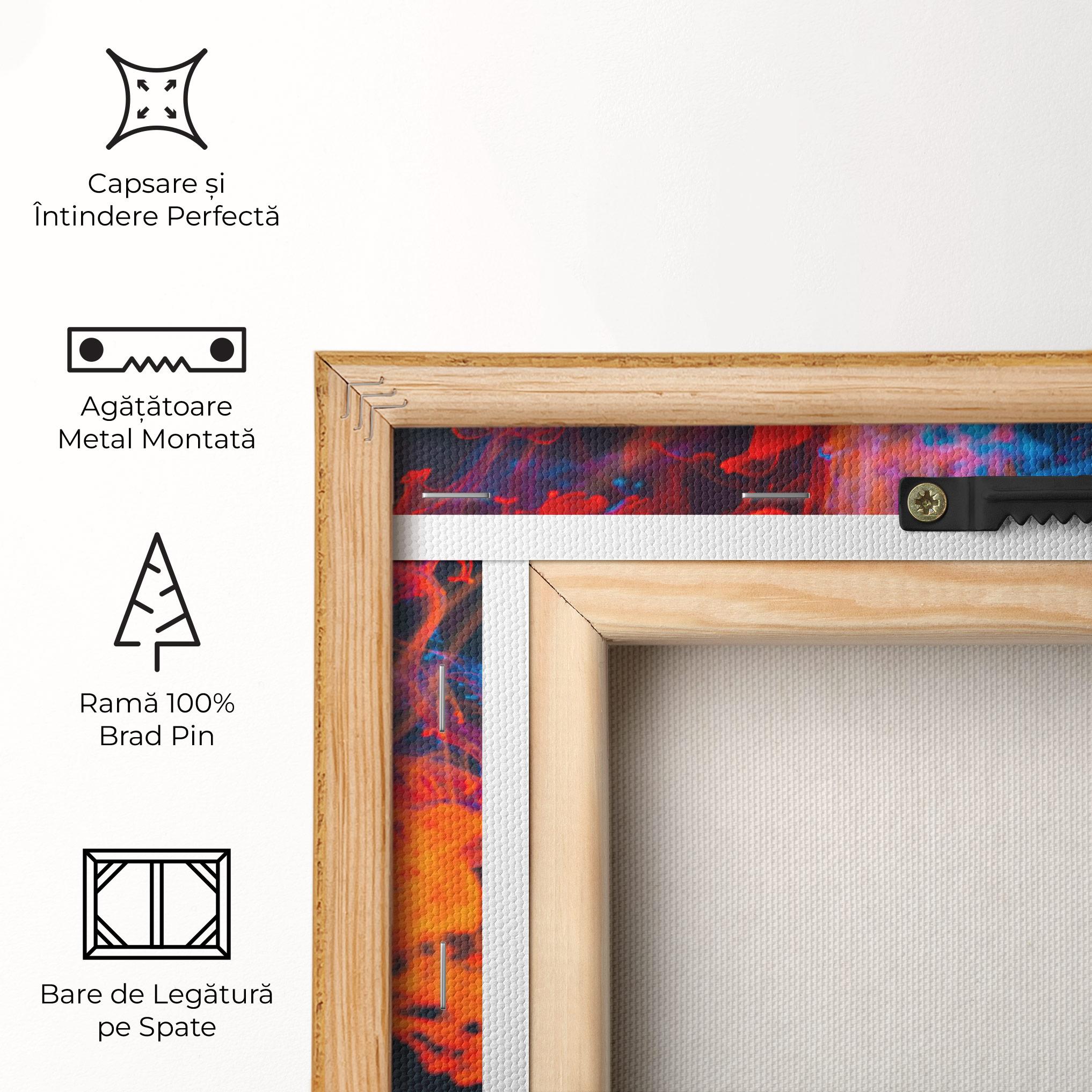 Tablou Canvas Abstract Blue And Red mockup 5