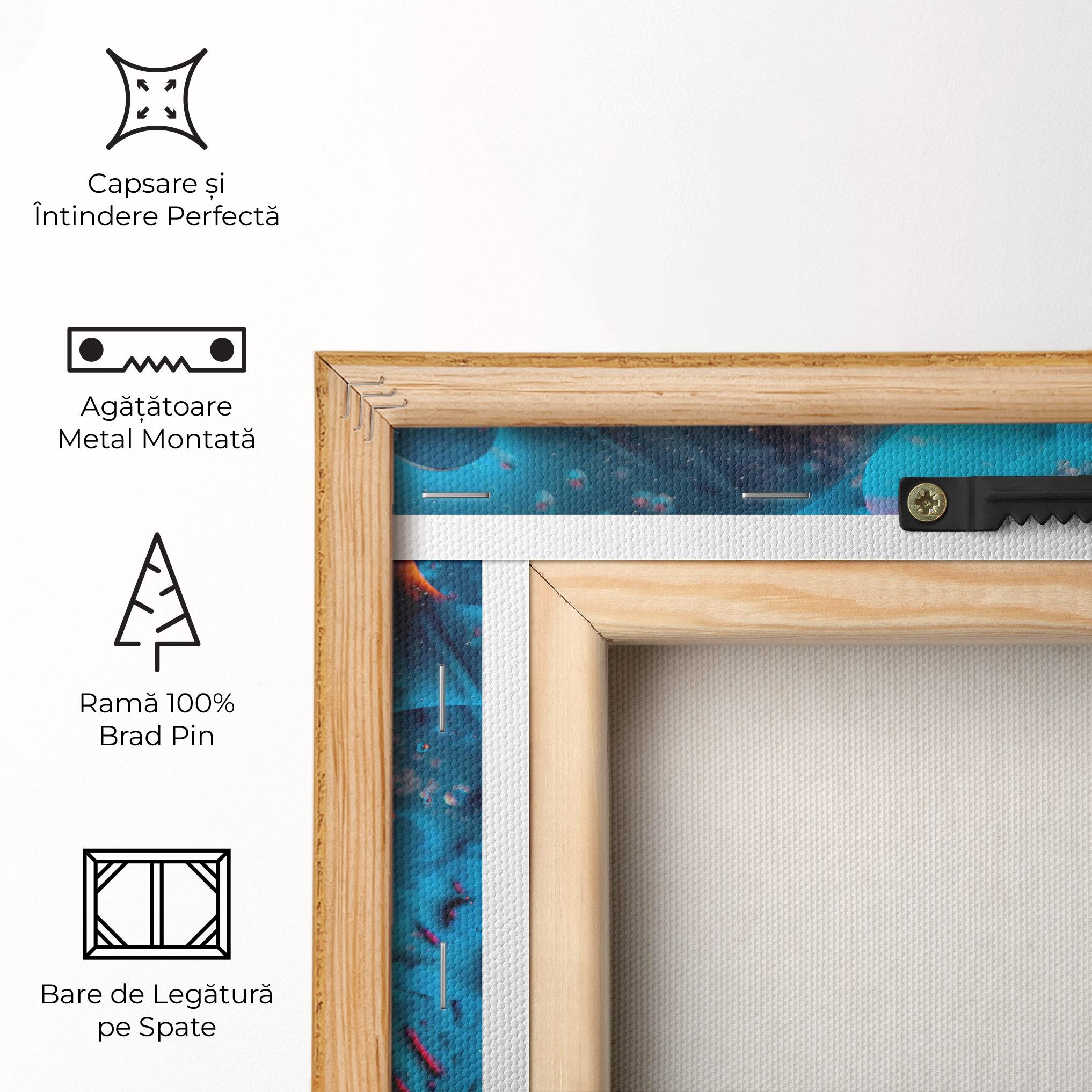 Tablou Canvas Blue Orange Drops mockup 5