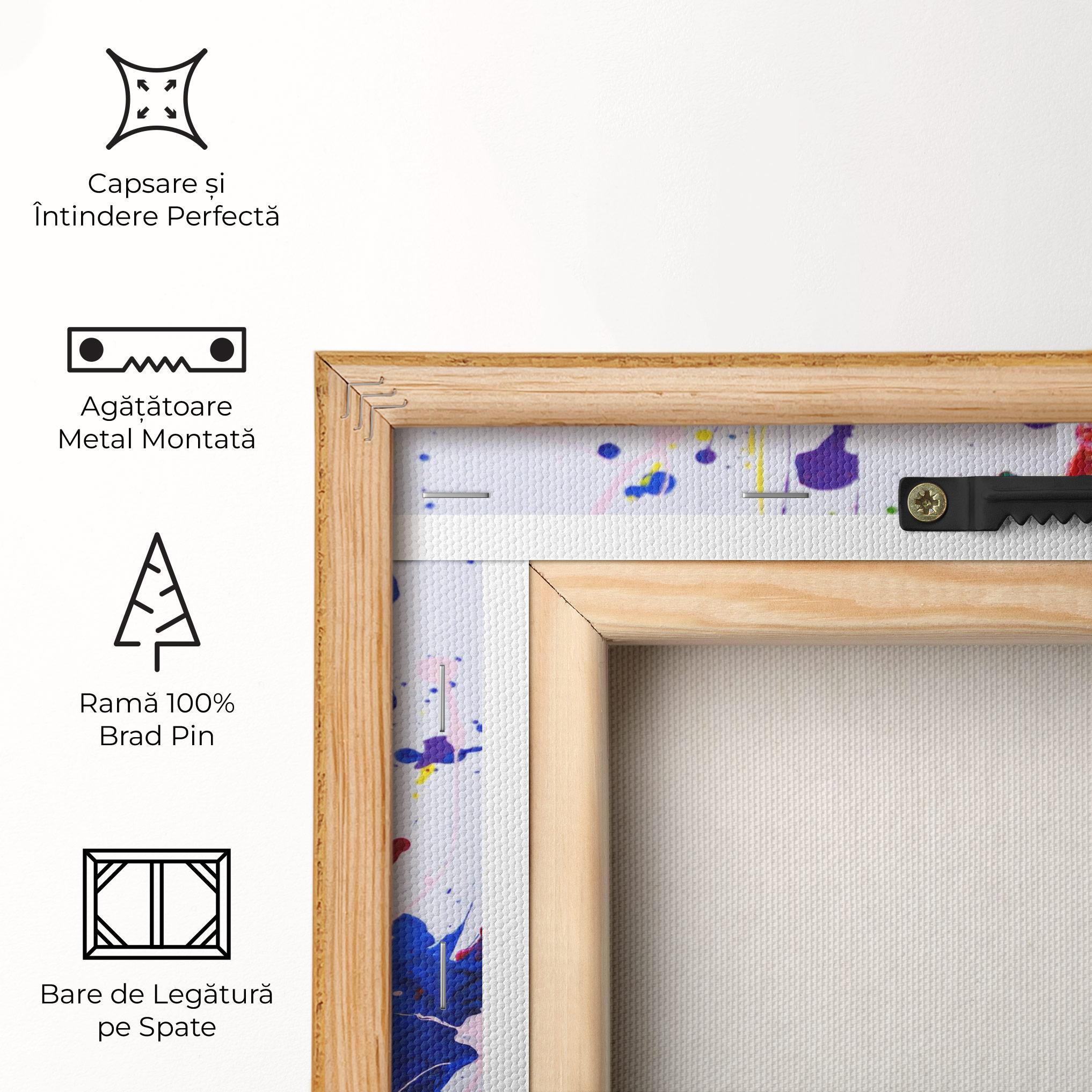 Tablou Canvas Blue Purple Exploding mockup 5