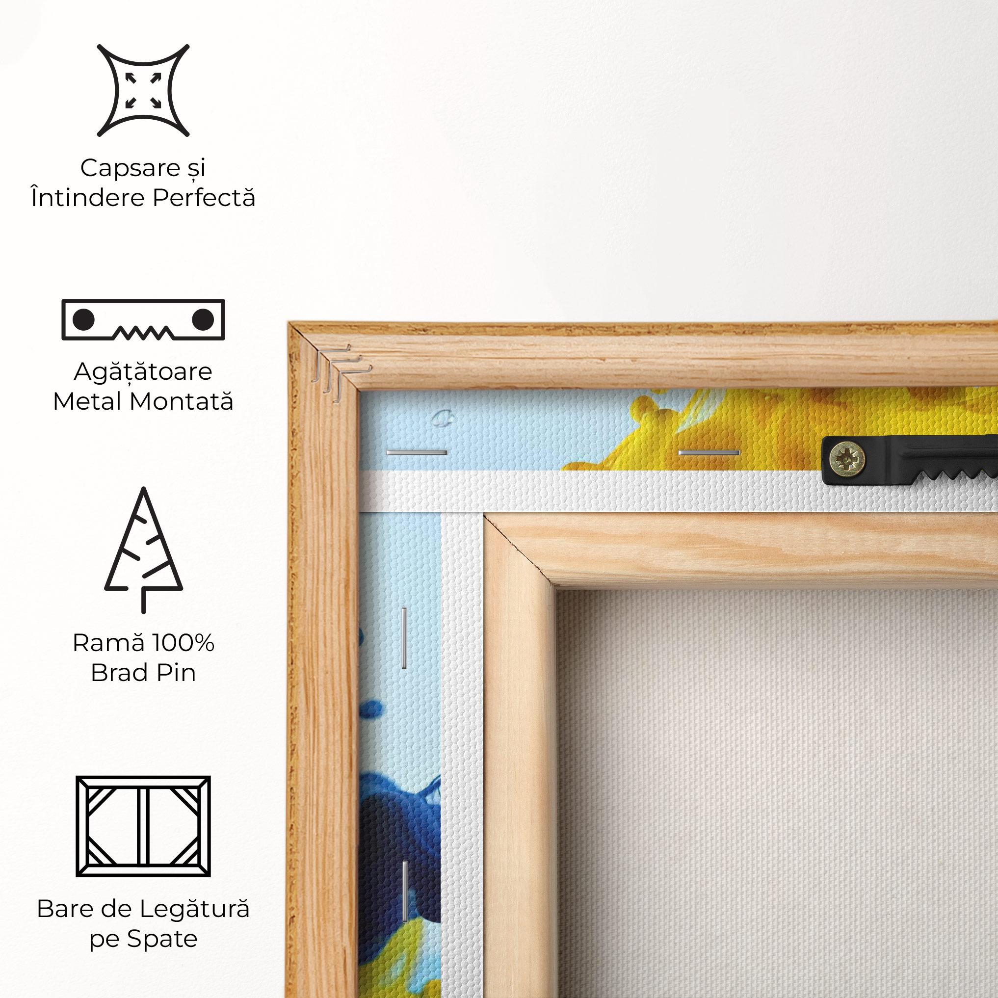 Tablou Canvas Blue Yellow Smoke mockup 5