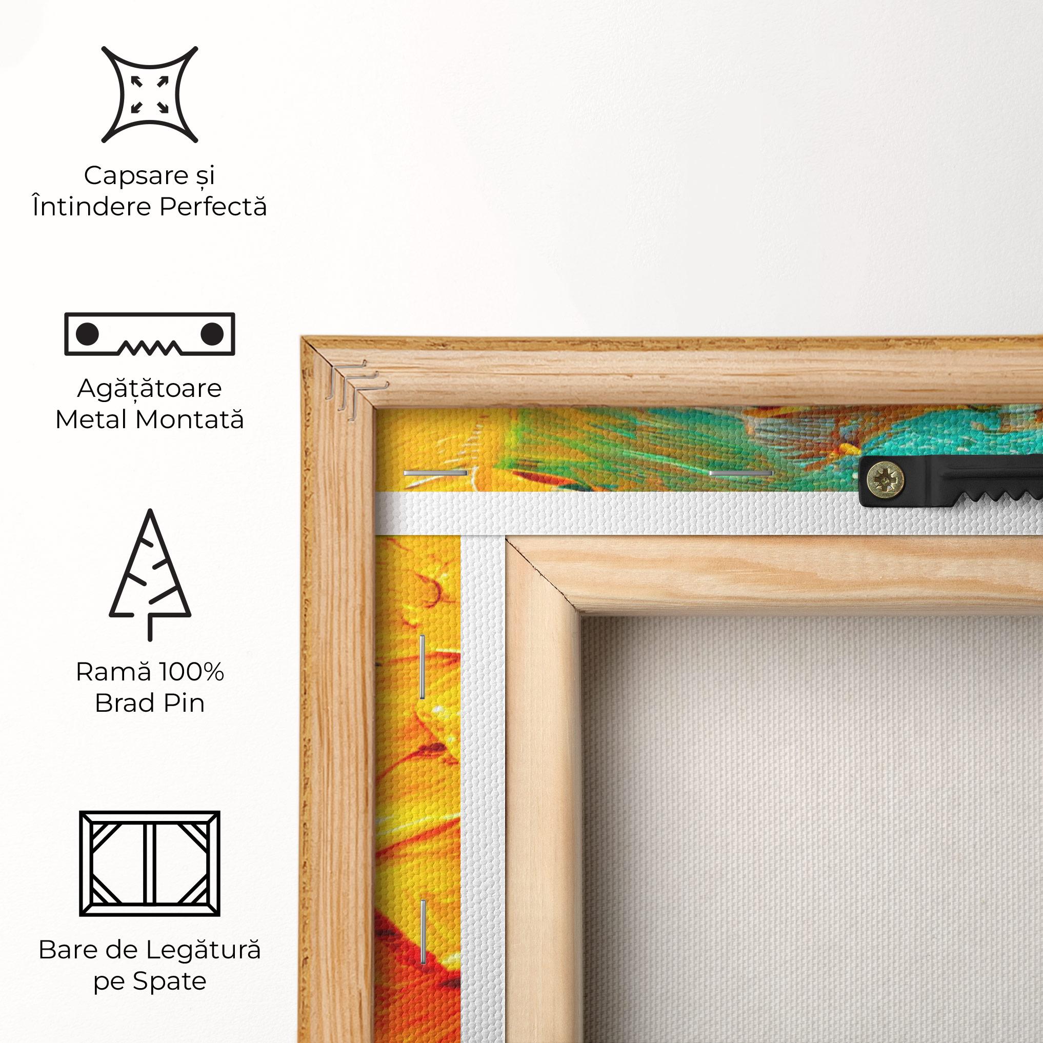 Tablou Canvas Orange Blue Painting mockup 5